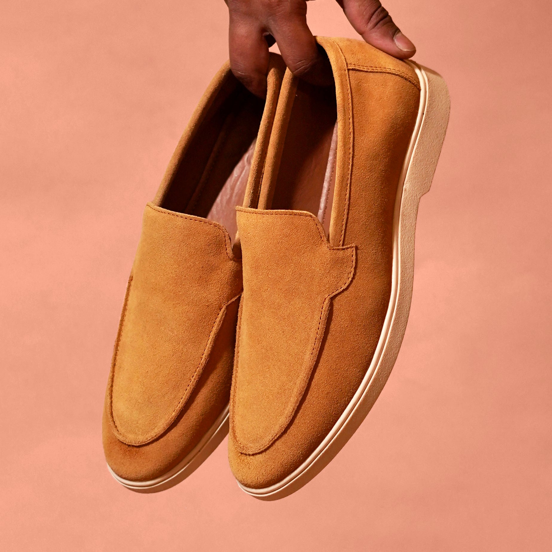 Oro Classico – Yellow Suede Loafers for Men