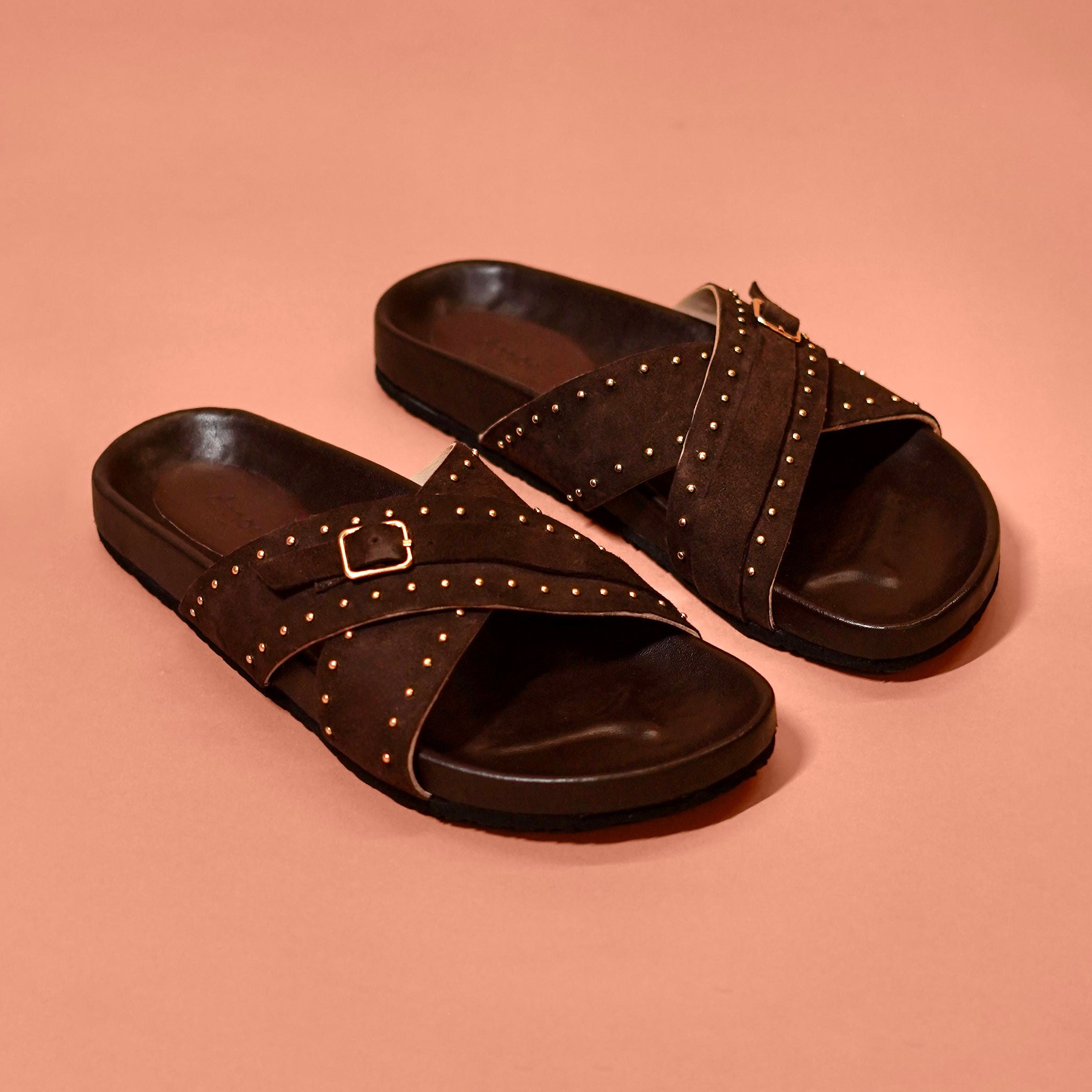 Corko Riva Grazia – Brown Suede Cork Sandals for Women