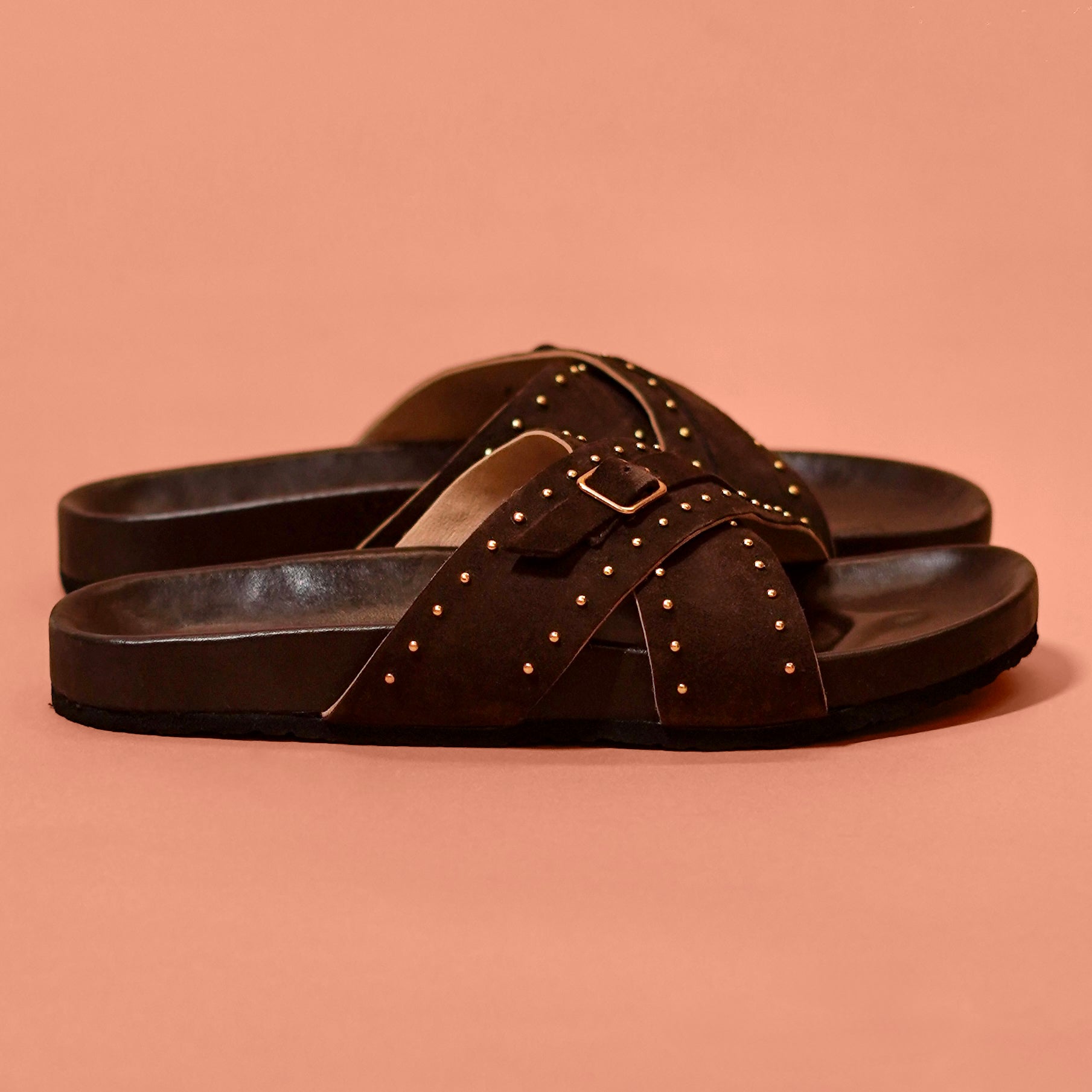 Corko Riva Grazia – Brown Suede Cork Sandals for Women