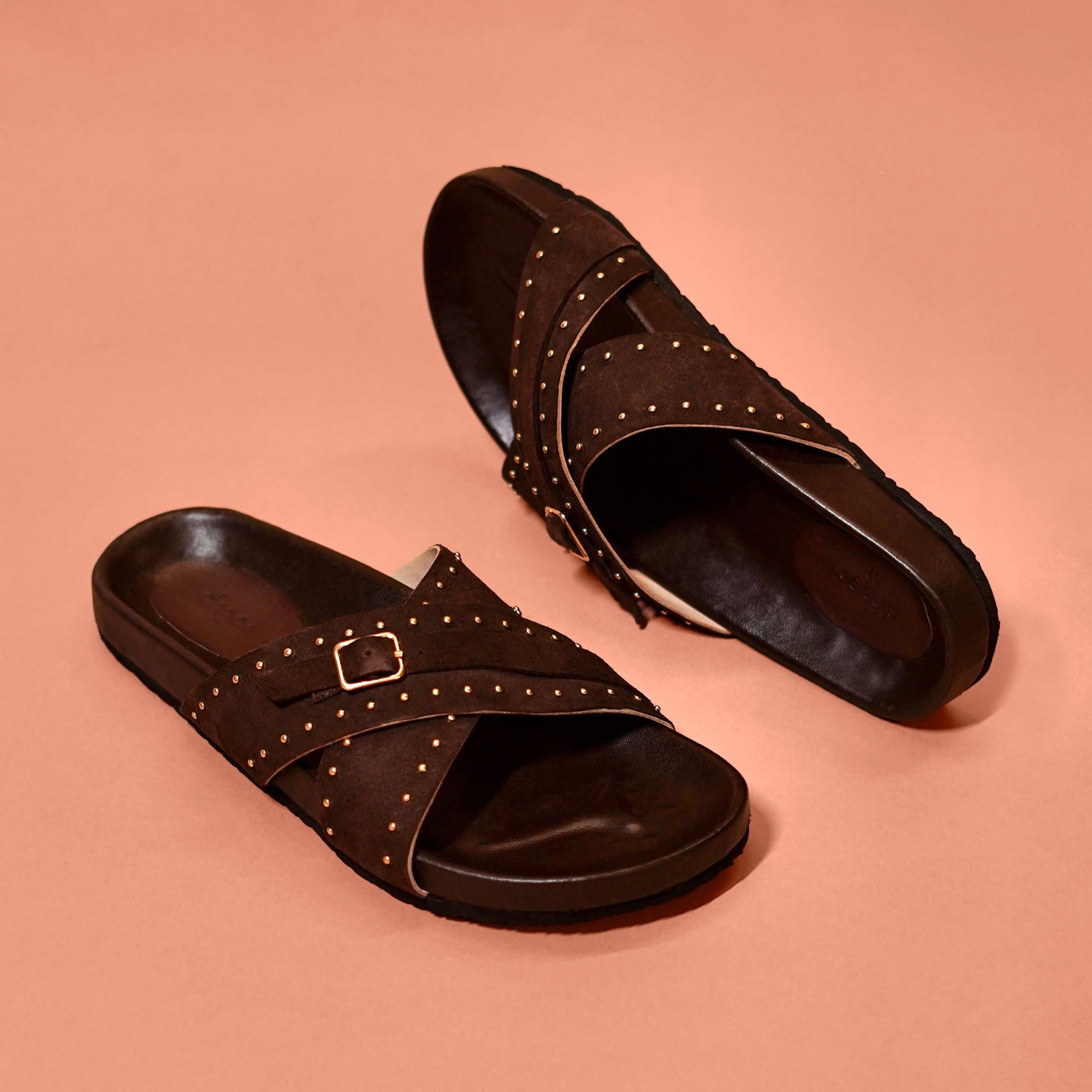 Corko Riva Grazia – Brown Suede Cork Sandals for Women