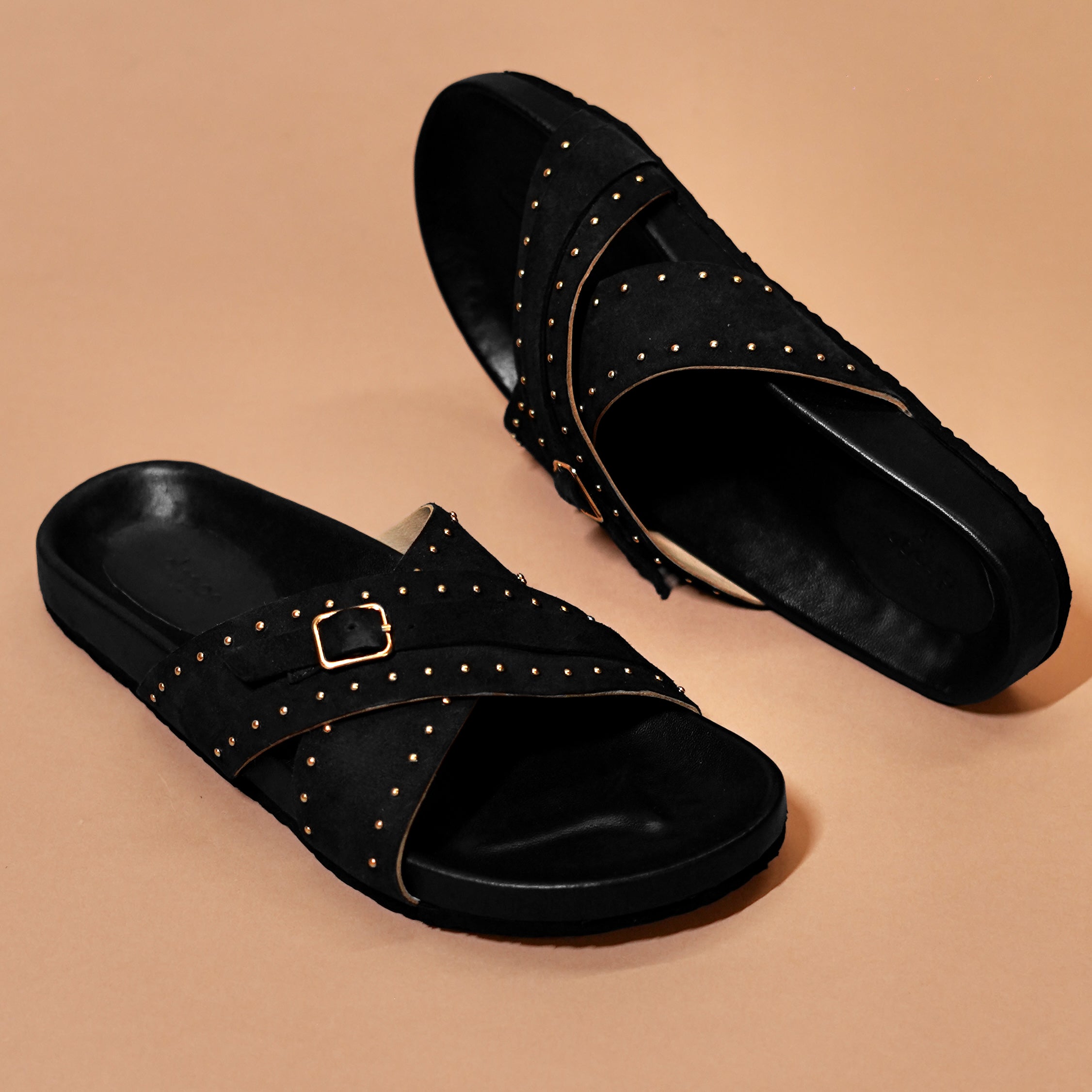 Cork footbed sandal design