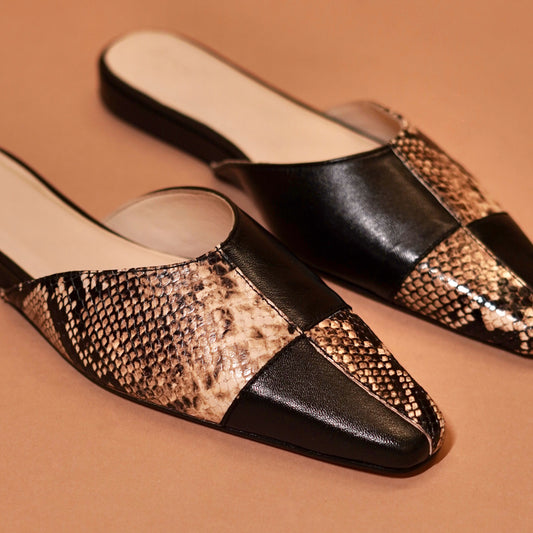 Close-up of snake print texture