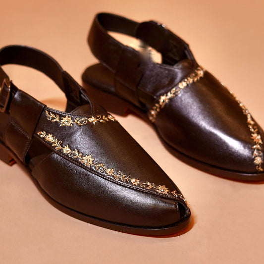 Close-up of embroidery detailing