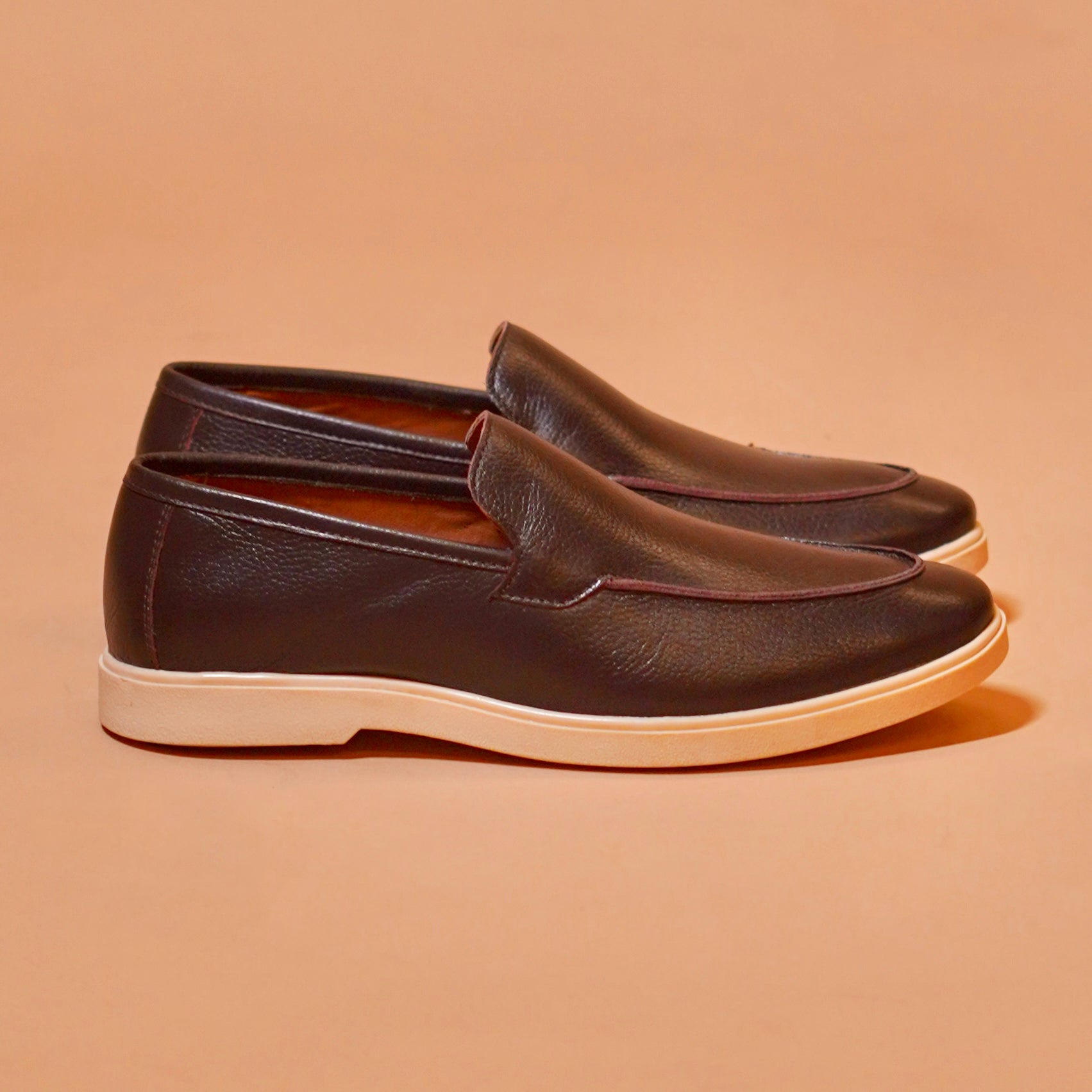 Milled leather texture detail