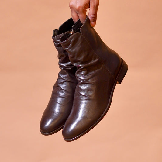 Genuine leather sole boots