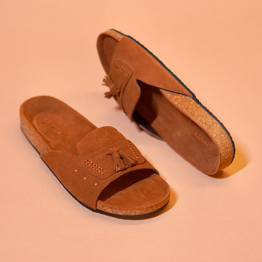 Tassel detail casual sliders