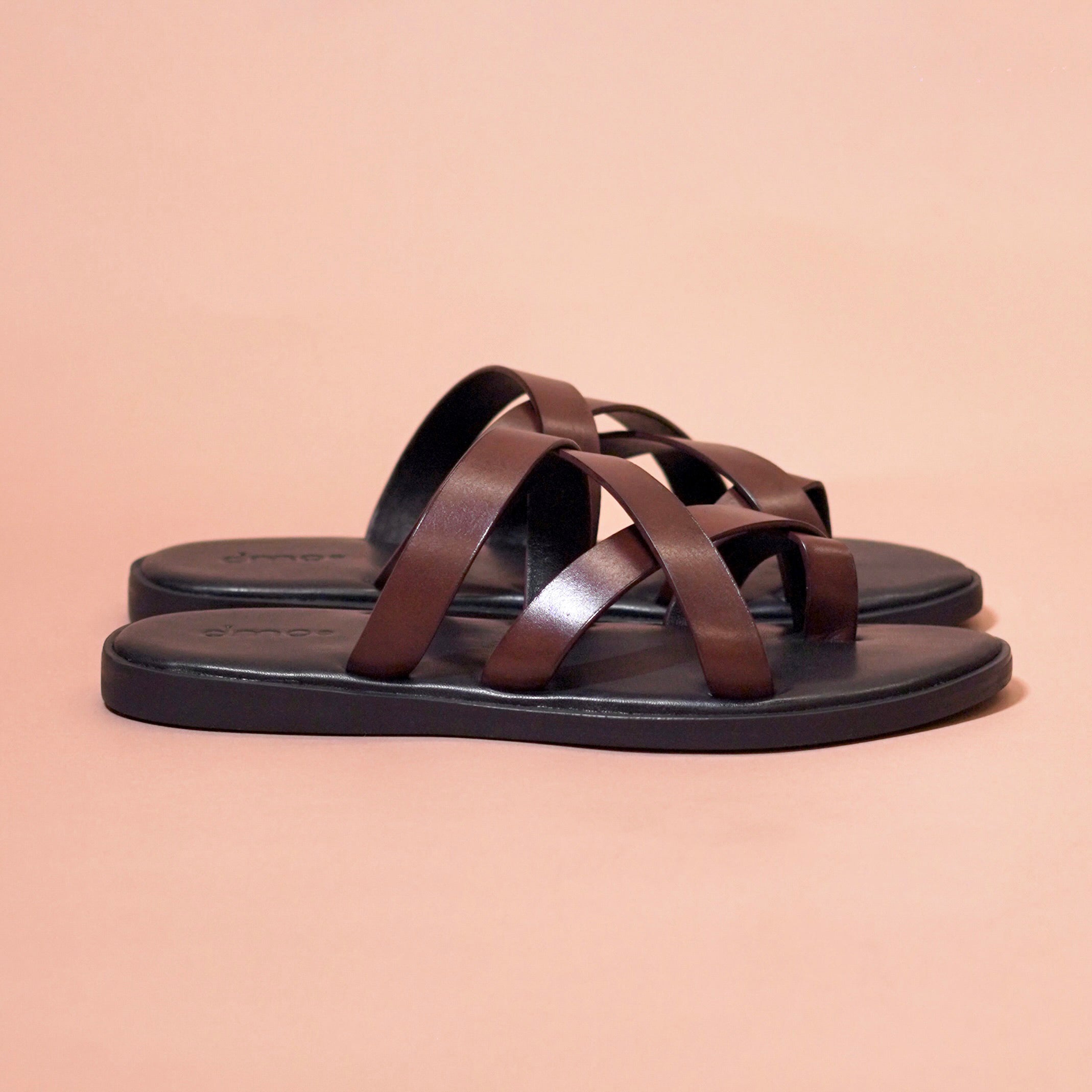 Pelle Cherno Marrone | Brown leather vintage chappals