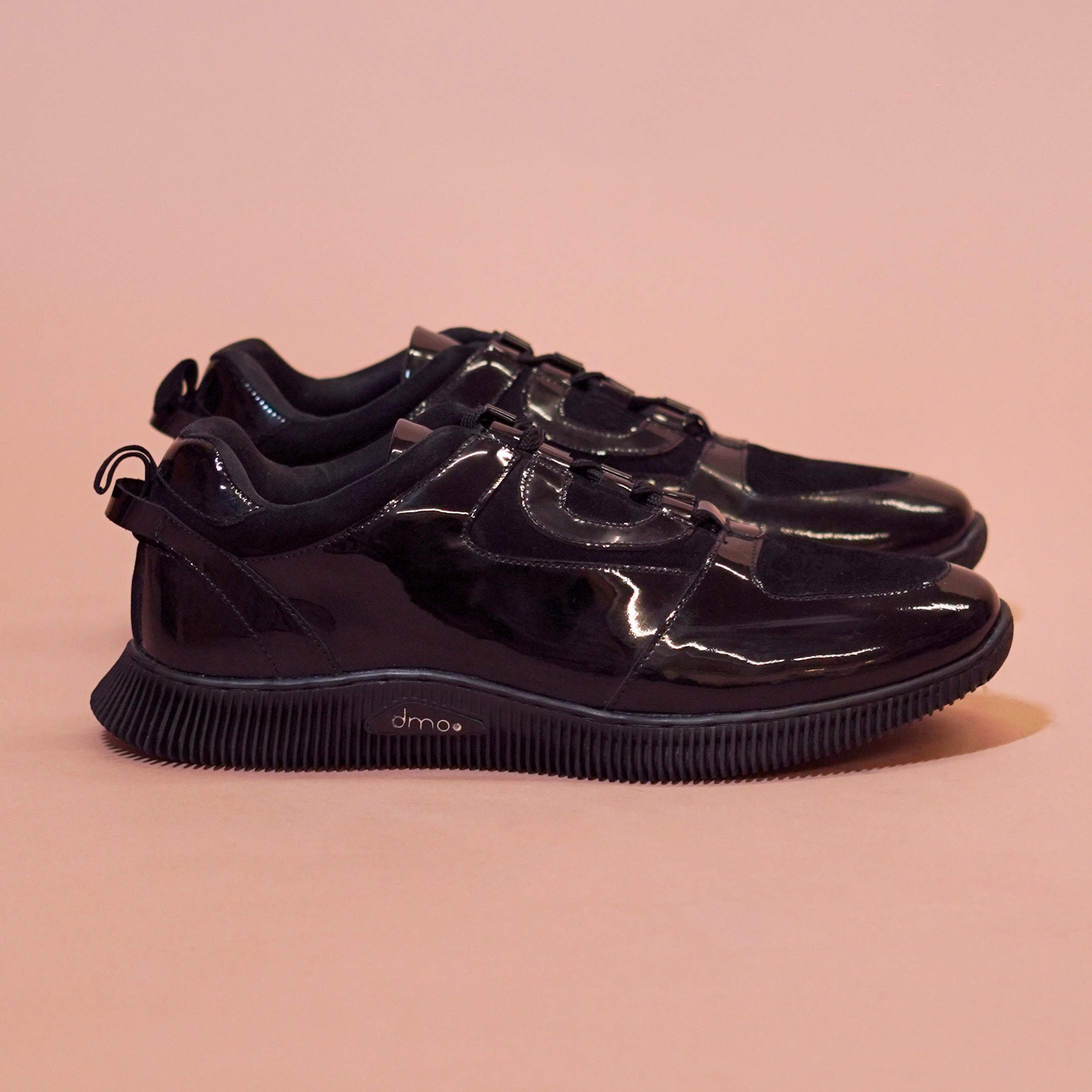 Sportivo | Black patent  leather and suede sneakers