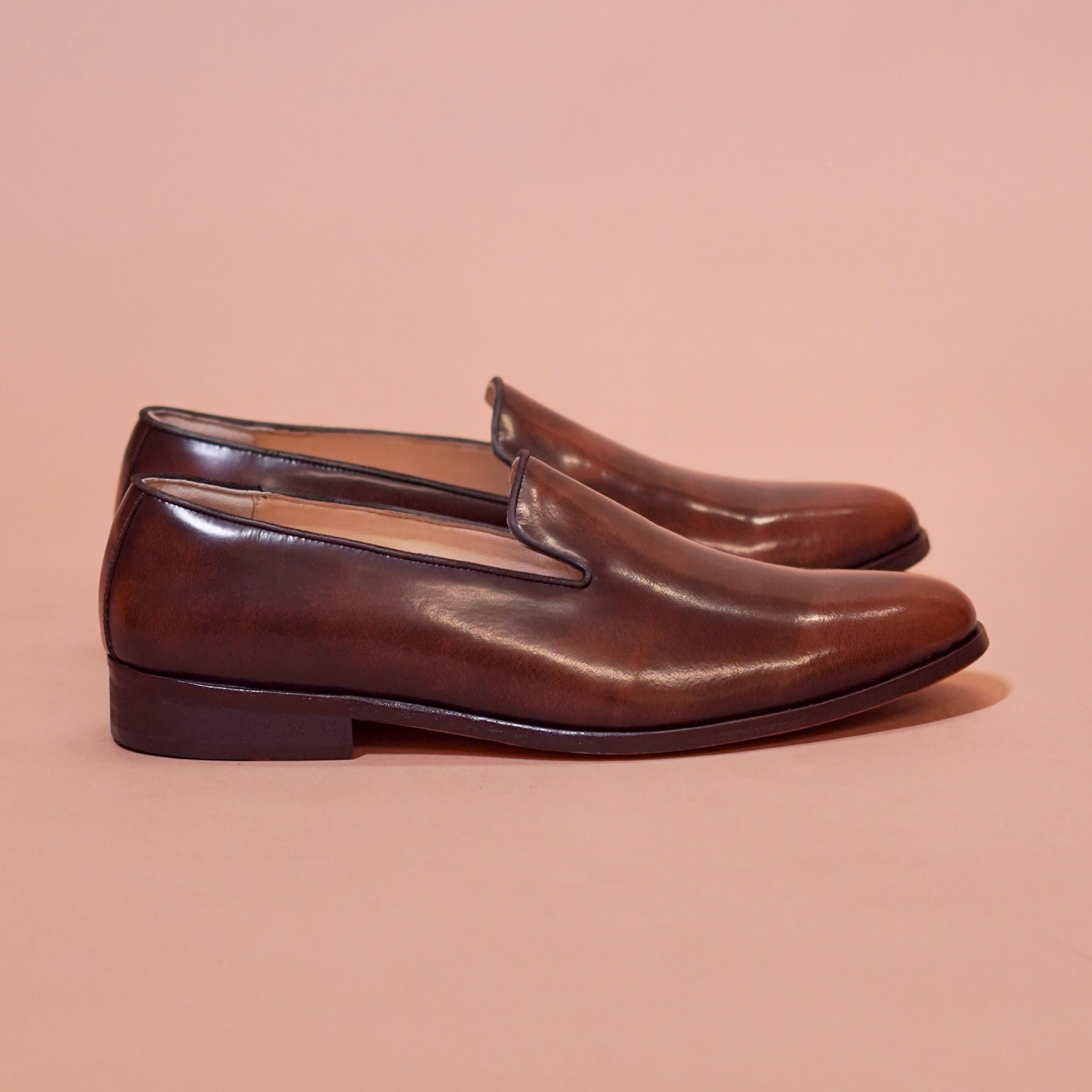 Motivo Chocro | Brown dual-tone patina leather loafer