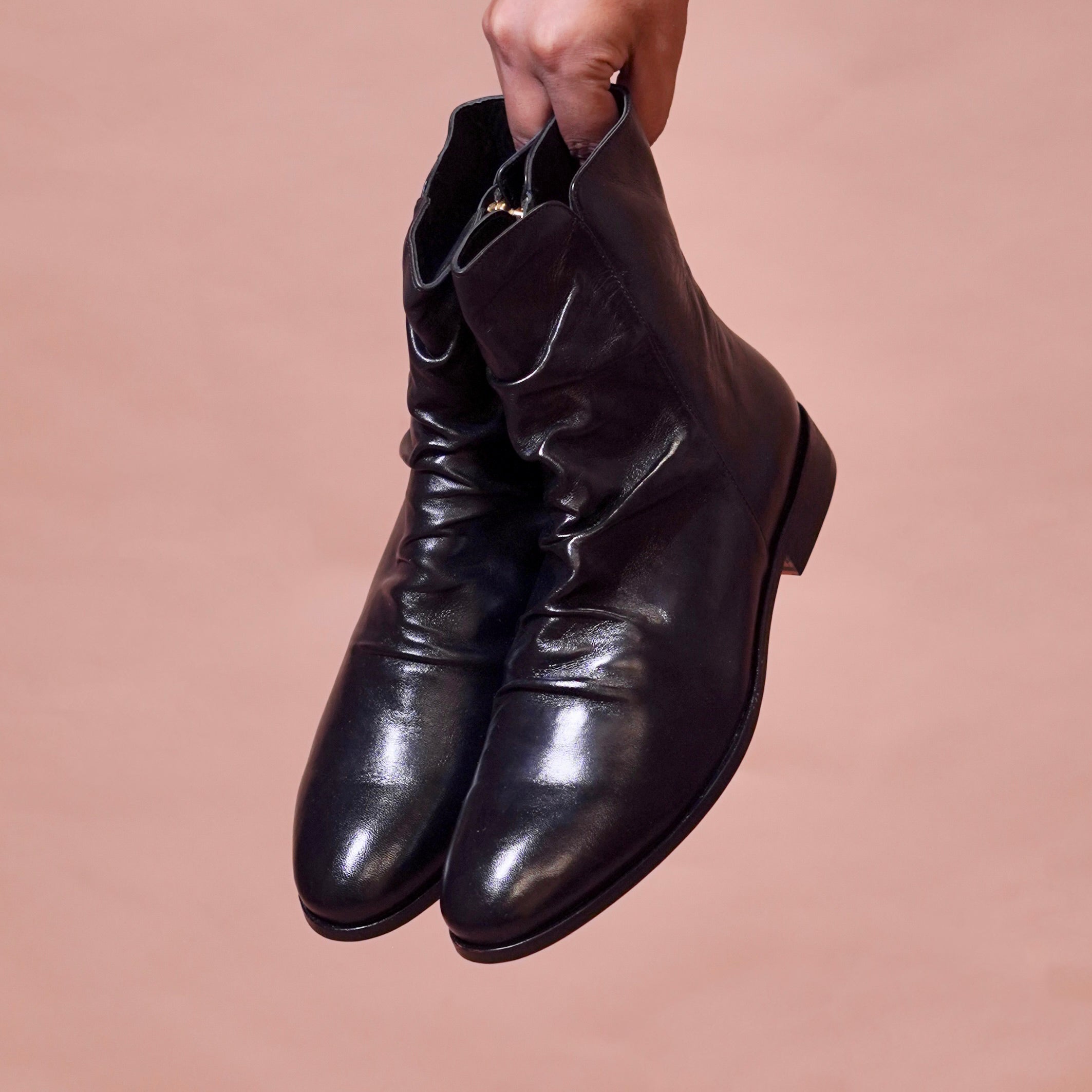 Sprazzo Carbonio | Wrinkled nappa leather boots