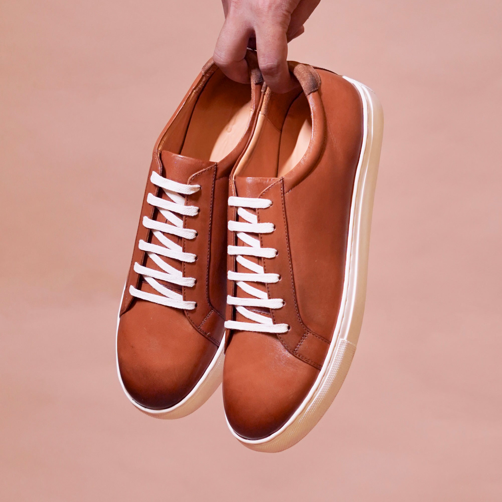 Bosco | Suede tan leather sneakers