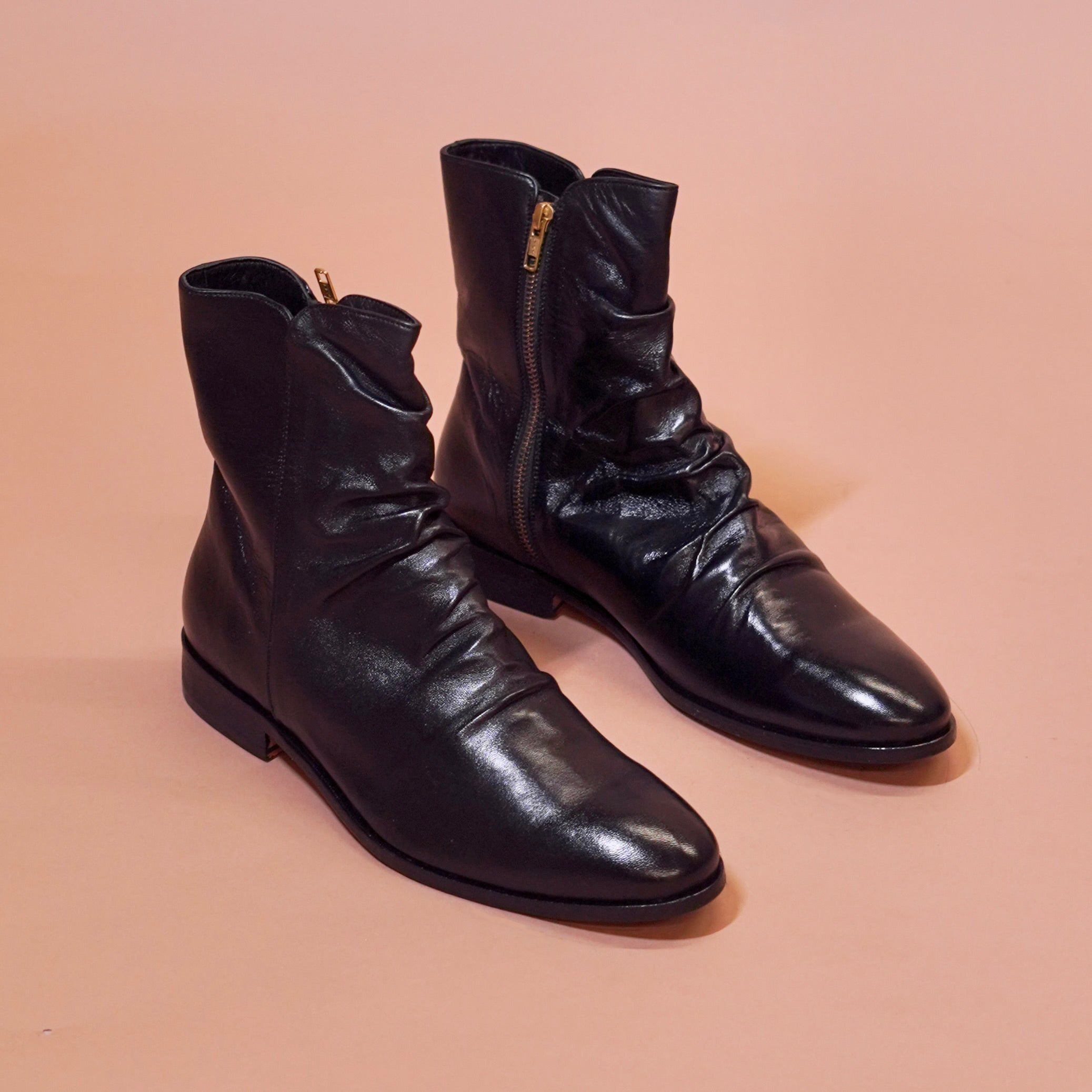 Sprazzo Carbonio | Wrinkled nappa leather boots