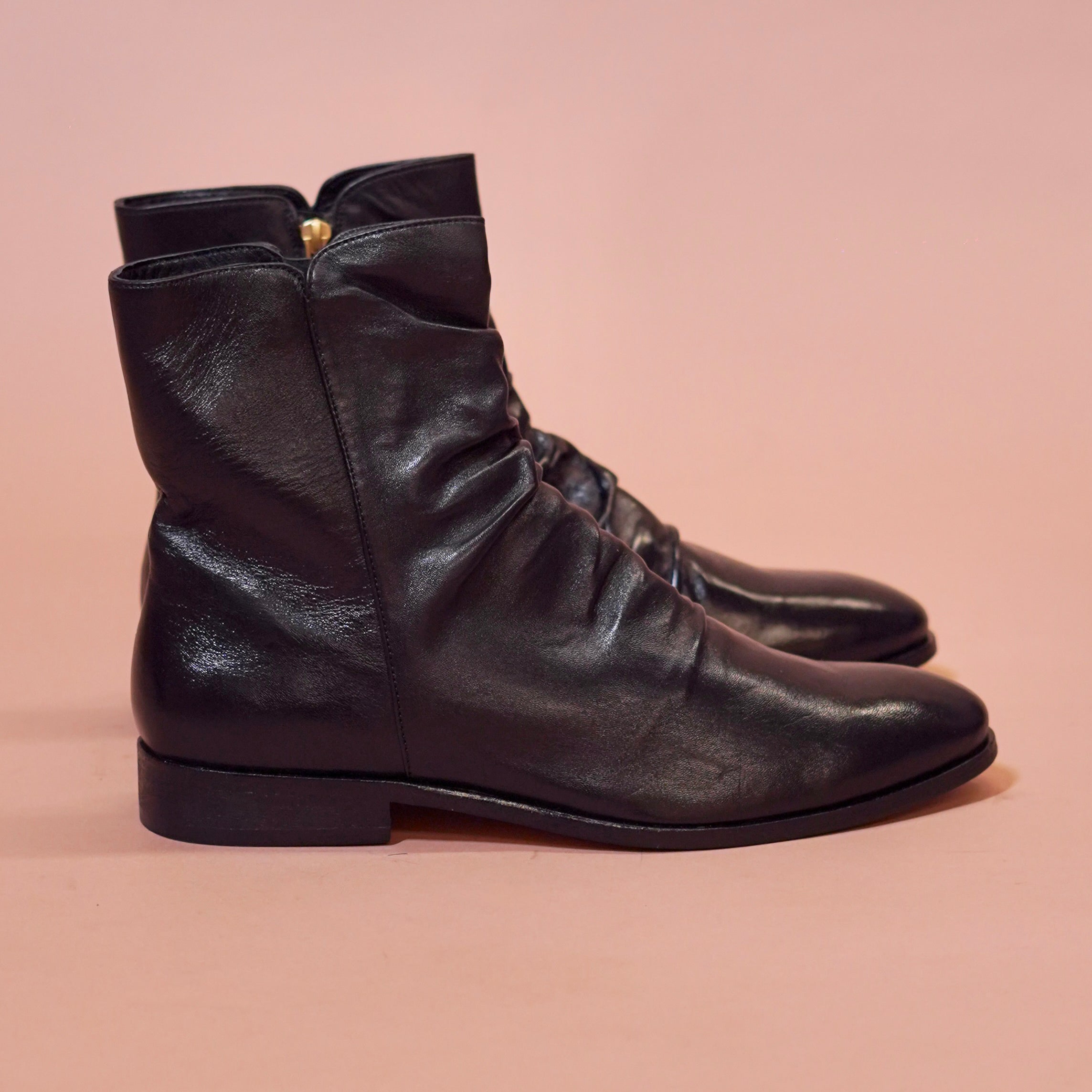 Sprazzo Carbonio | Wrinkled nappa leather boots