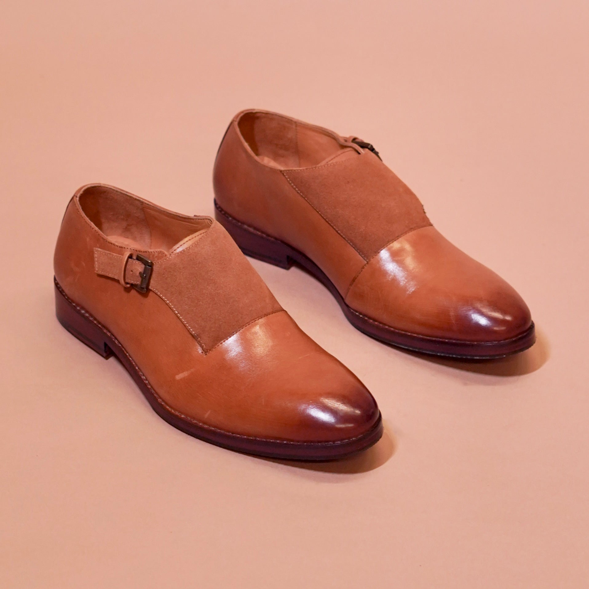 Monaco | Two-toned brown leather monkstraps