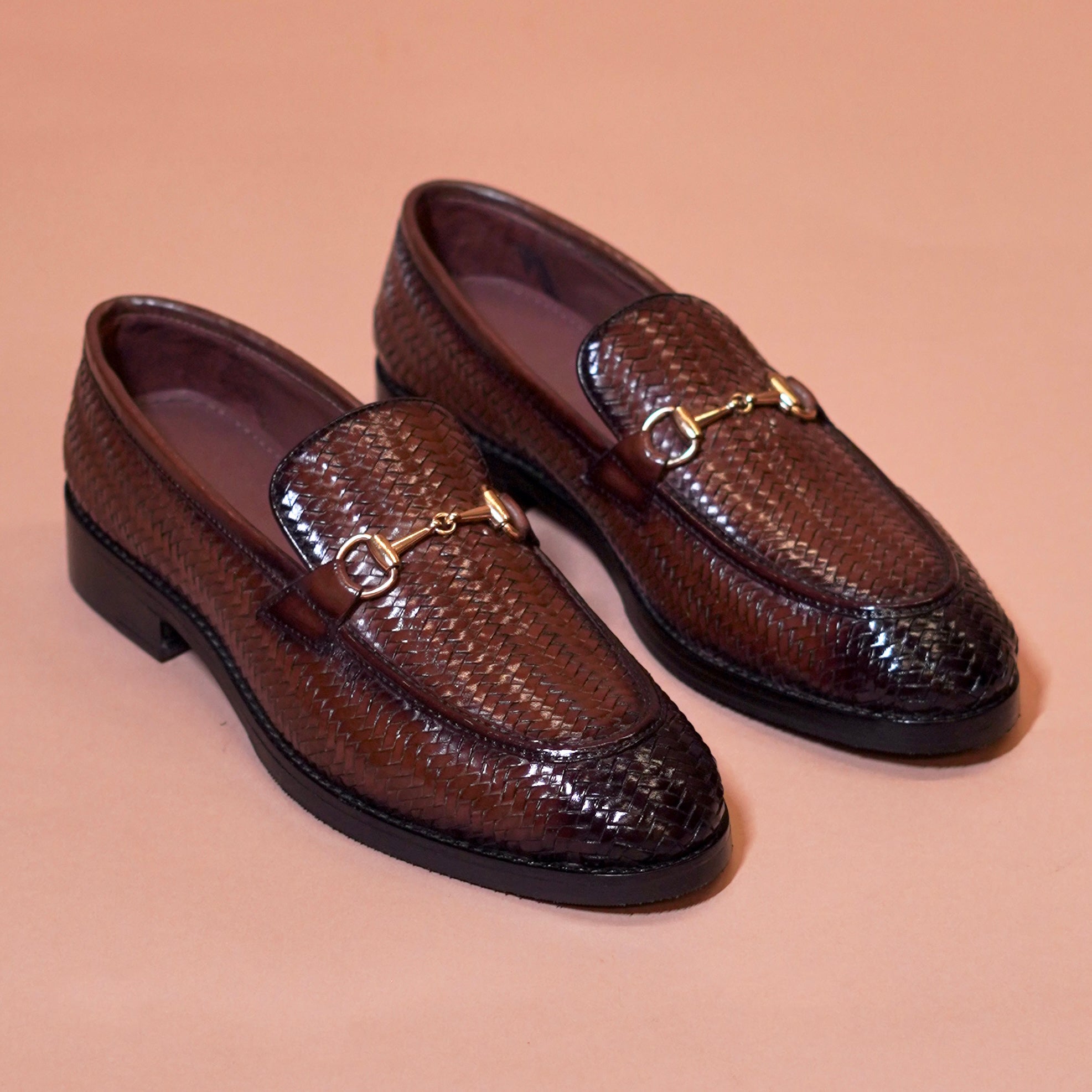Trama Bruno men's brown leather loafer styled for smart-casual wear