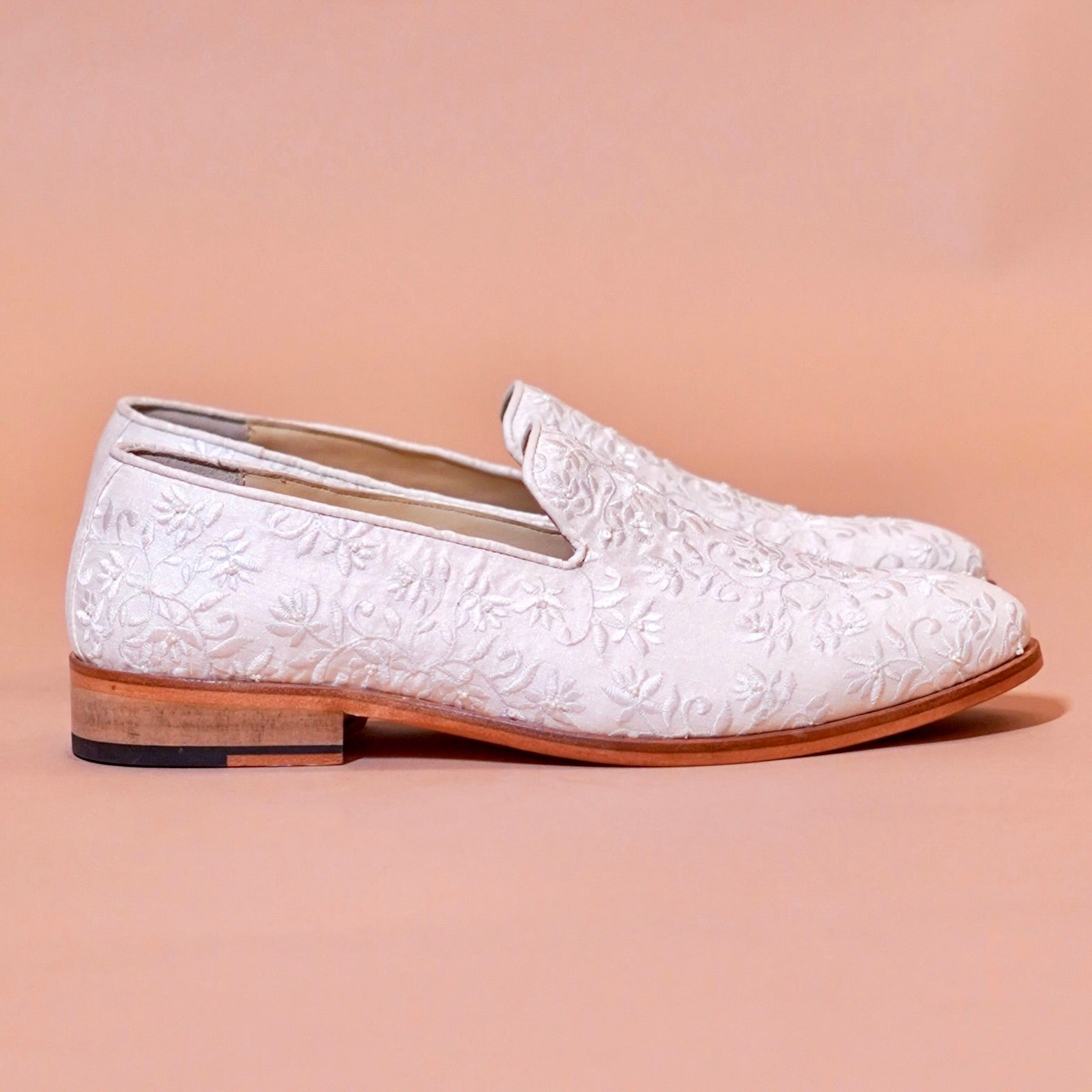 Ricamo Rosa bead-embellished silk loafer for men