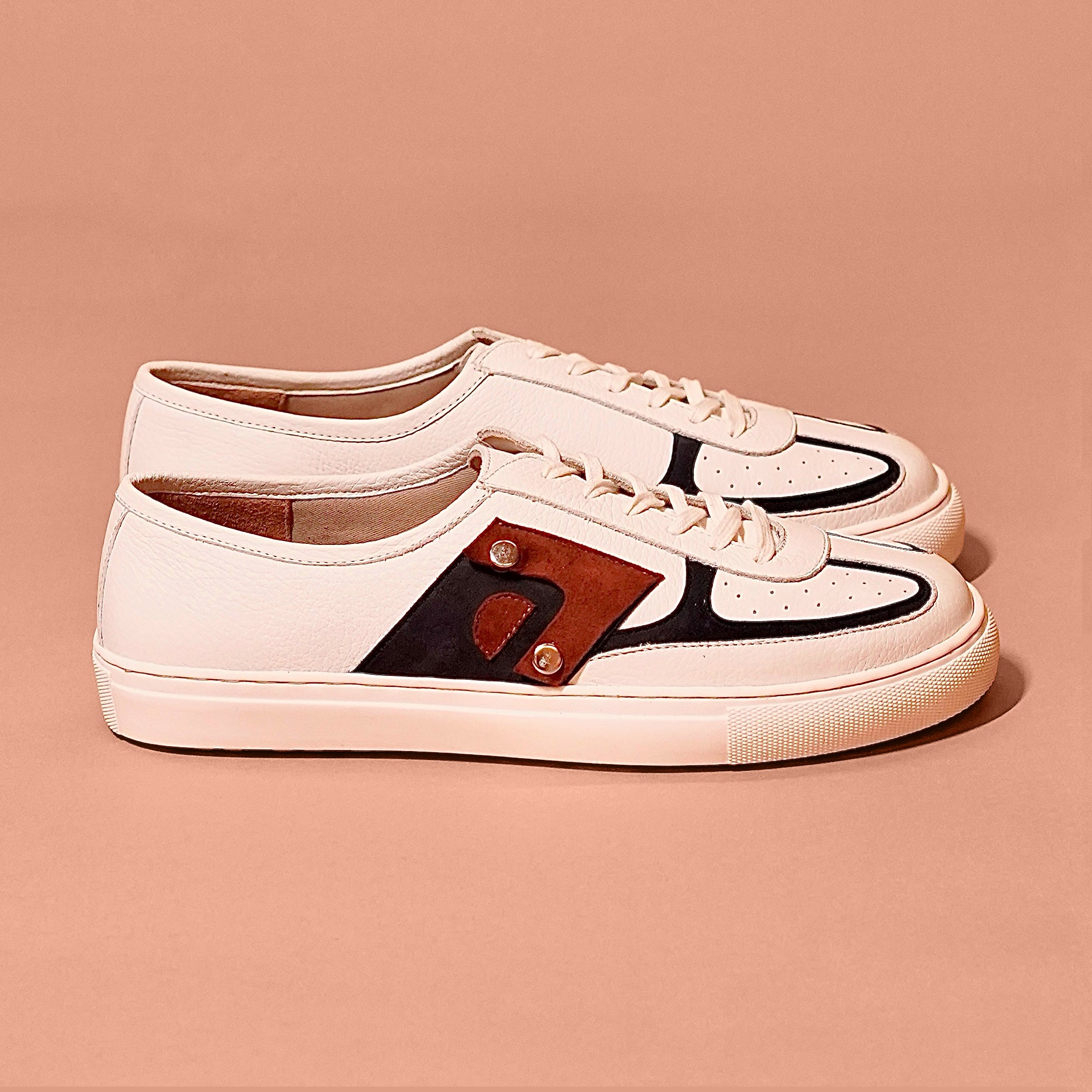 Bianco Azzuro – White Leather Sneaker With Pocket
