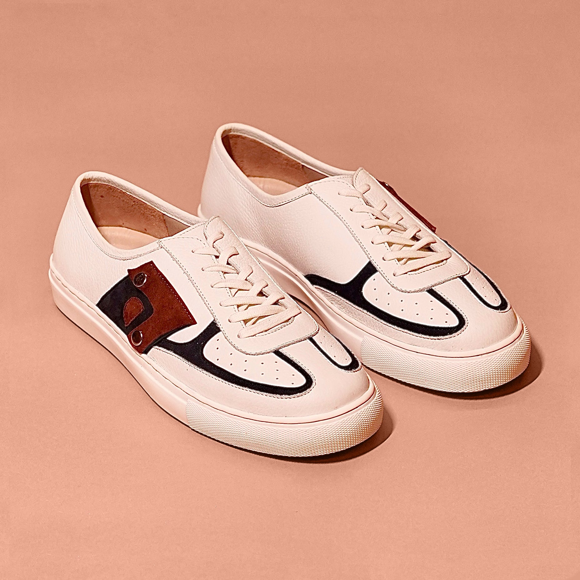 Bianco Azzuro – White Leather Sneaker With Pocket