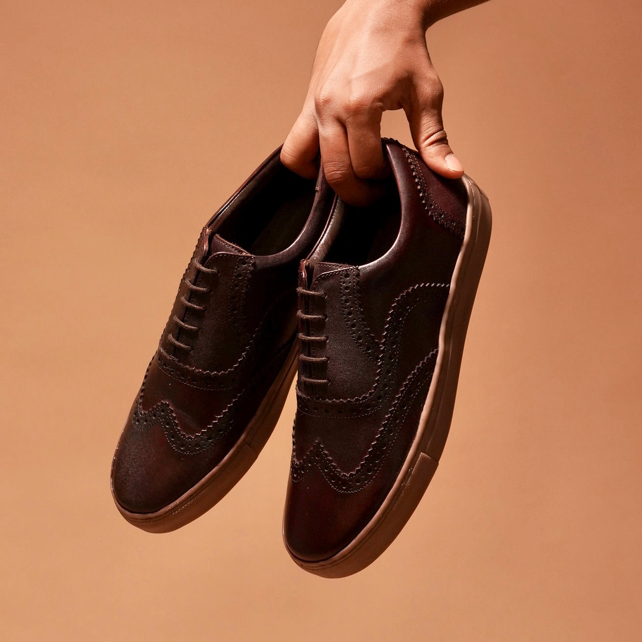 Fresco Marrone paired with casual and semi-formal outfits for a stylish look.