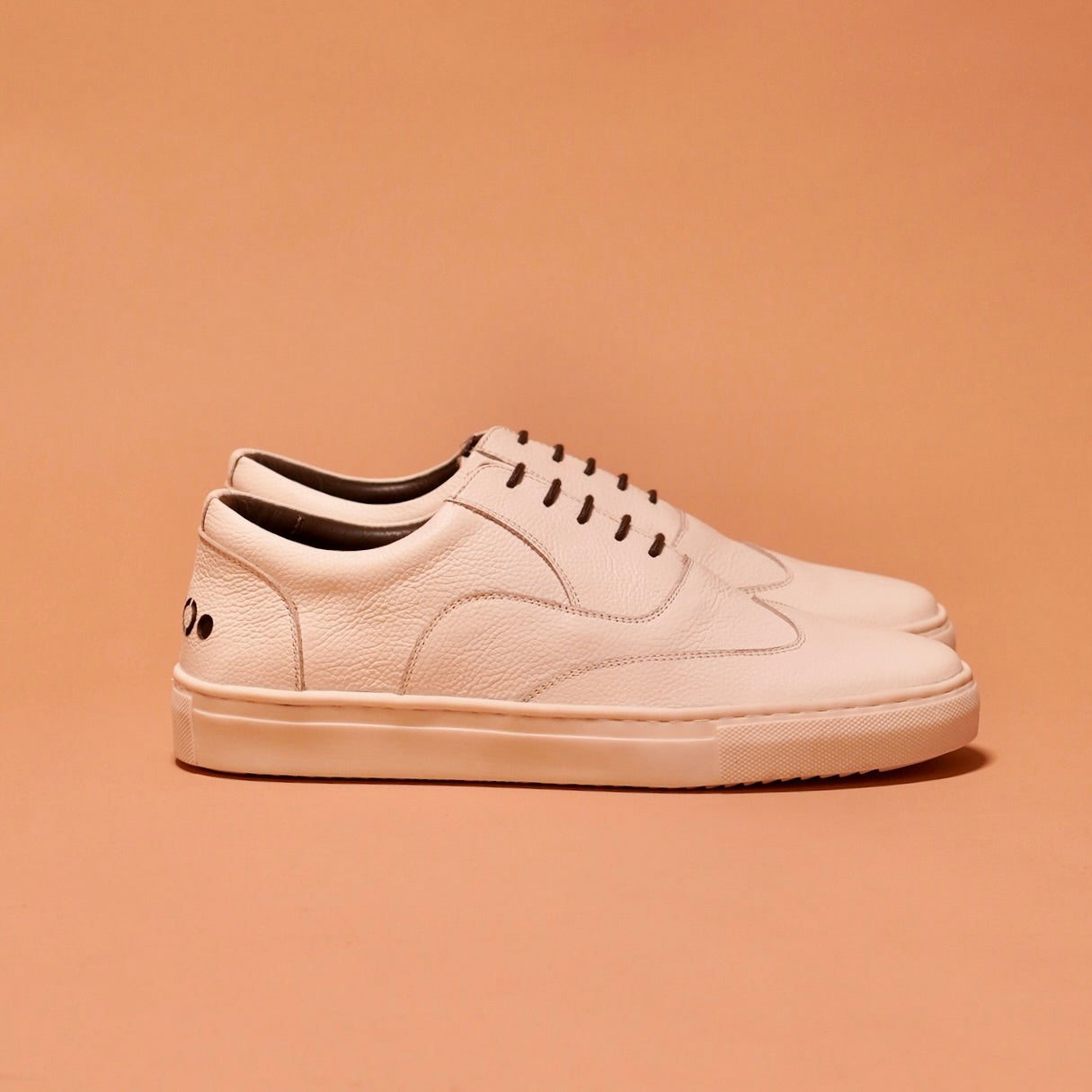Fresco Bianco – White Milled Leather Sneaker for Men