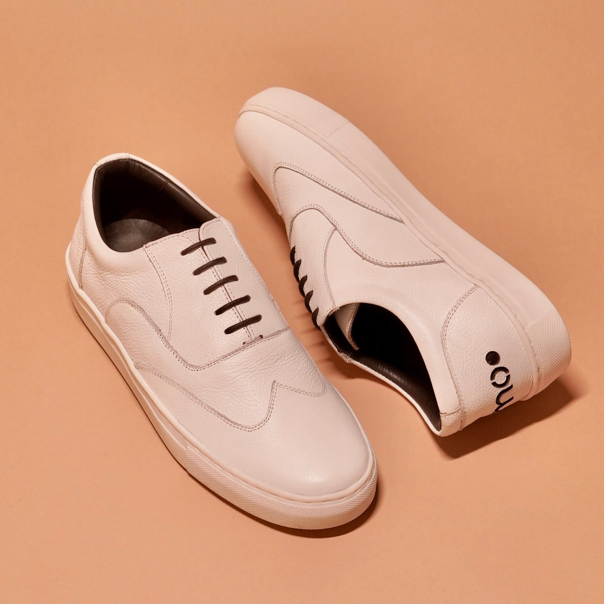 Fresco Bianco – White Milled Leather Sneaker for Men