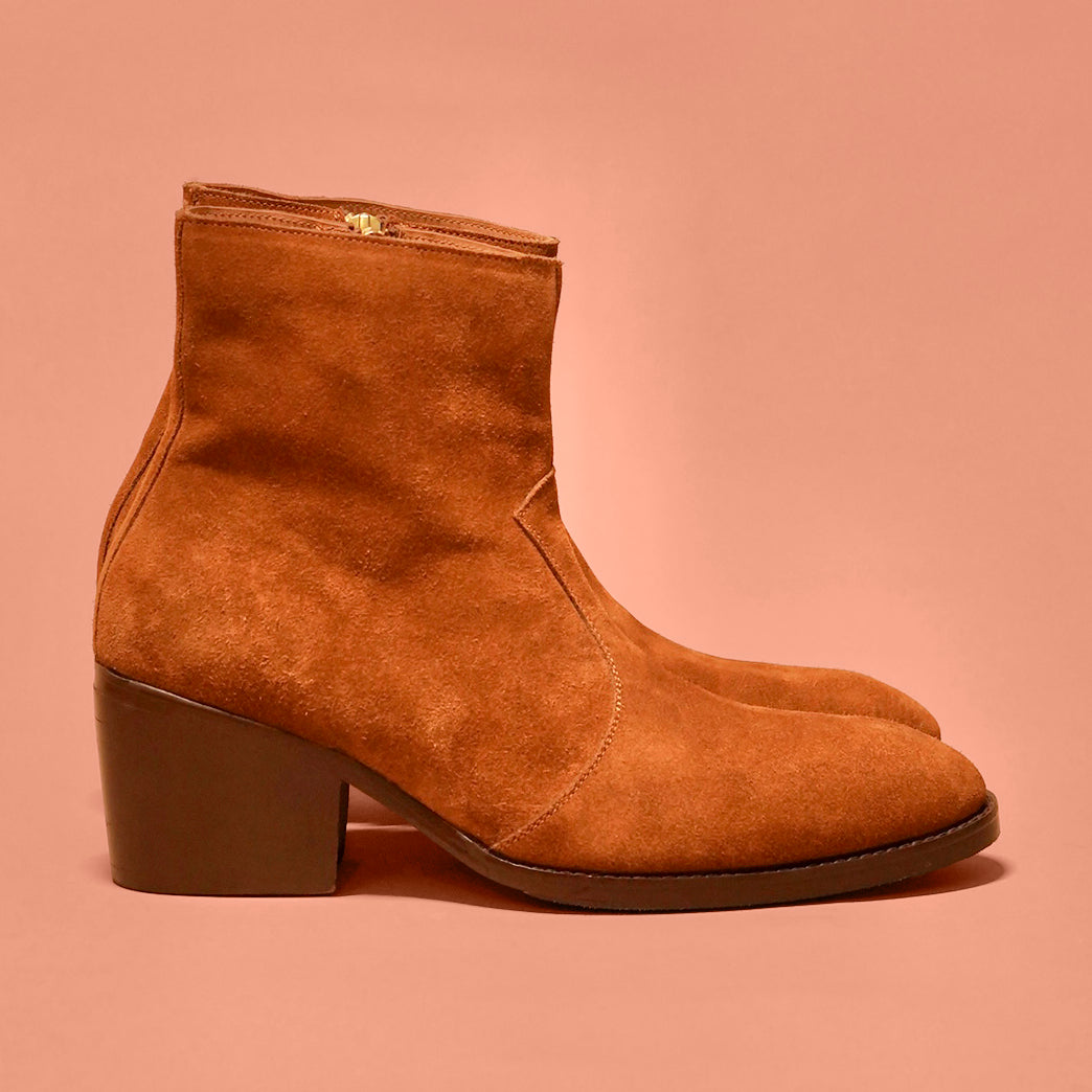 Sprazzo Tobacco Alto | Tobacco ultra-high-heel suede boots