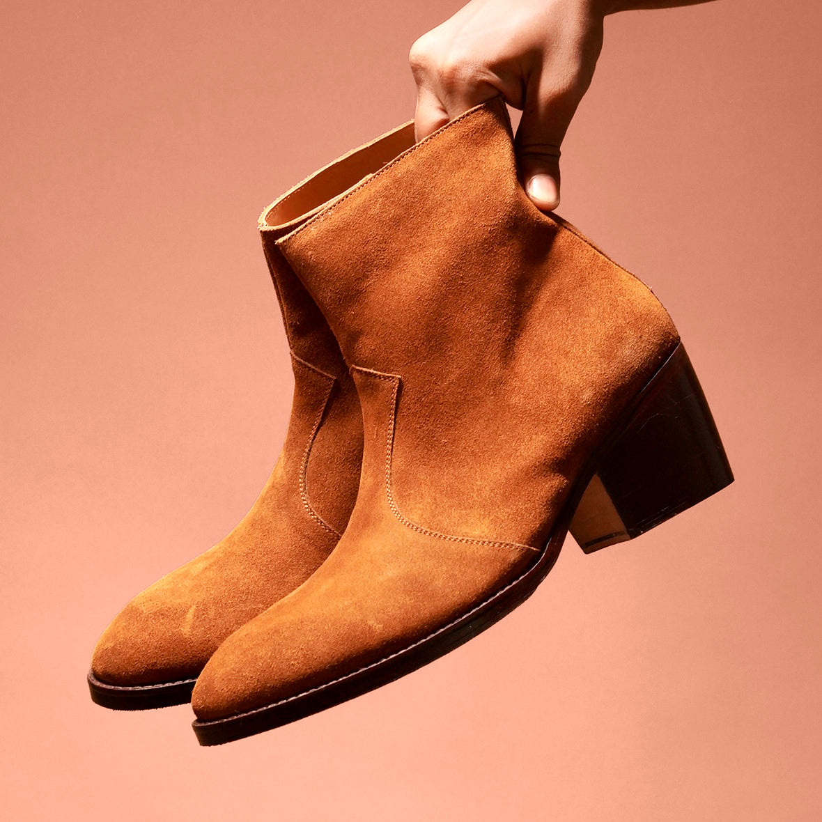 Sprazzo Tobacco Alto | Tobacco ultra-high-heel suede boots