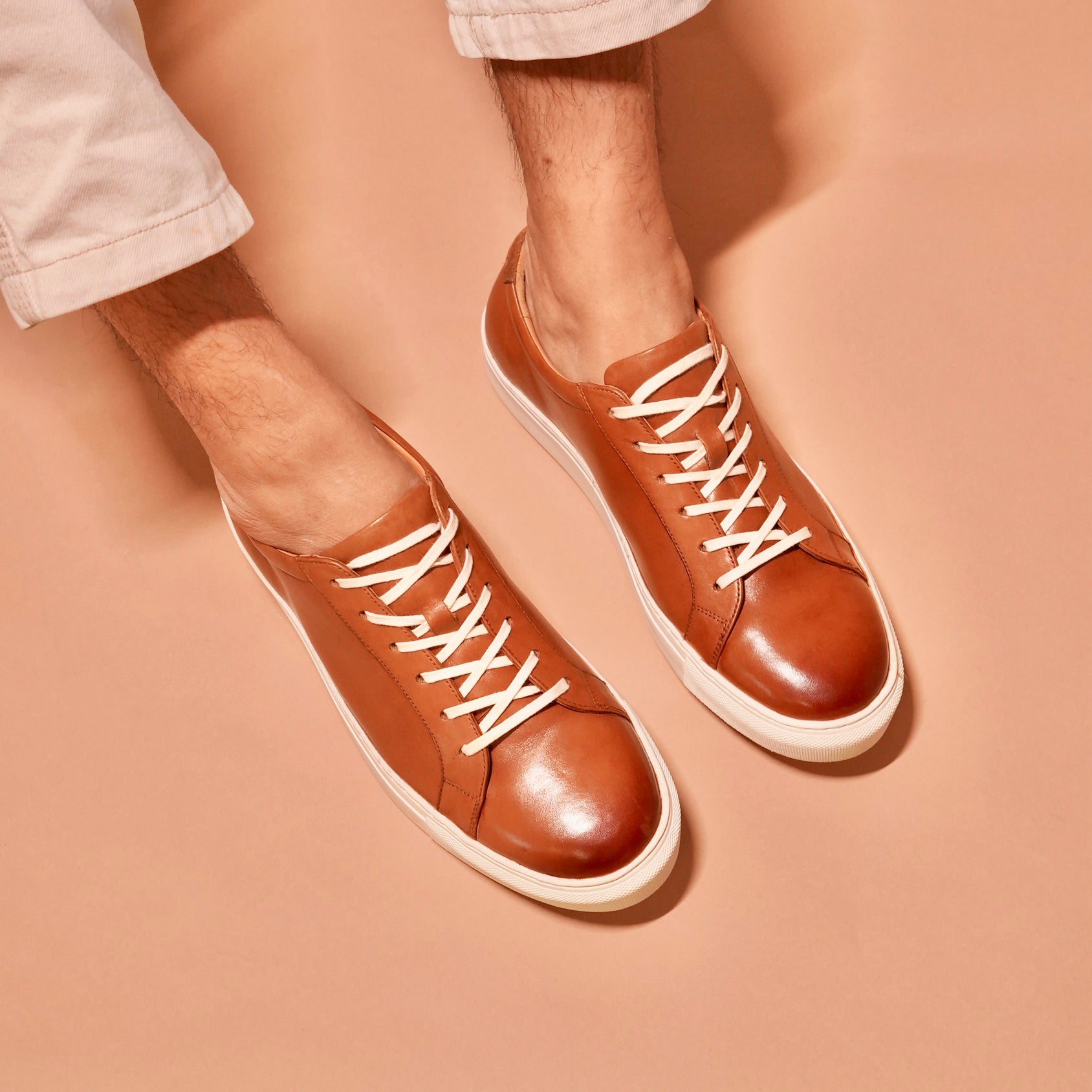 Bosco | Suede tan leather sneakers