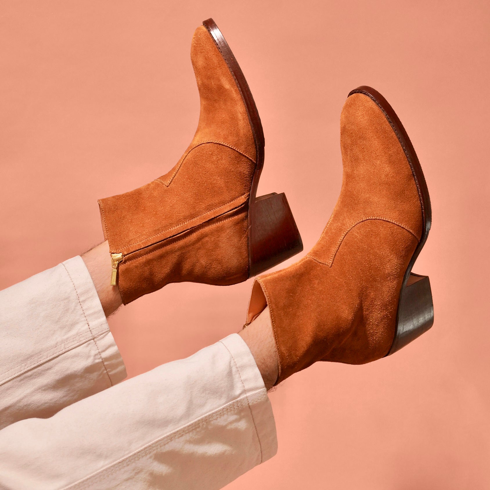Sprazzo Tobacco Alto | Tobacco ultra-high-heel suede boots