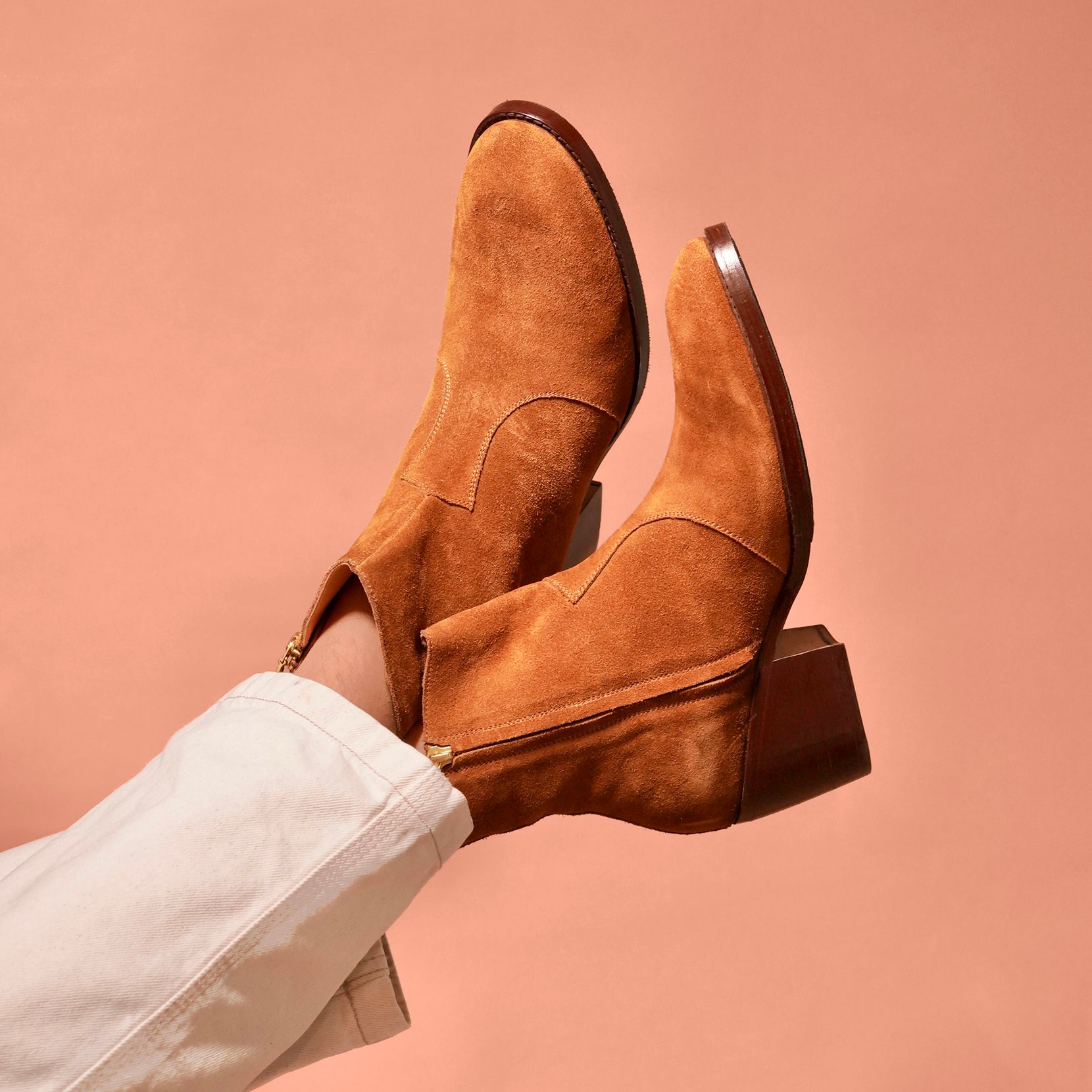 Sprazzo Tobacco Alto | Tobacco ultra-high-heel suede boots