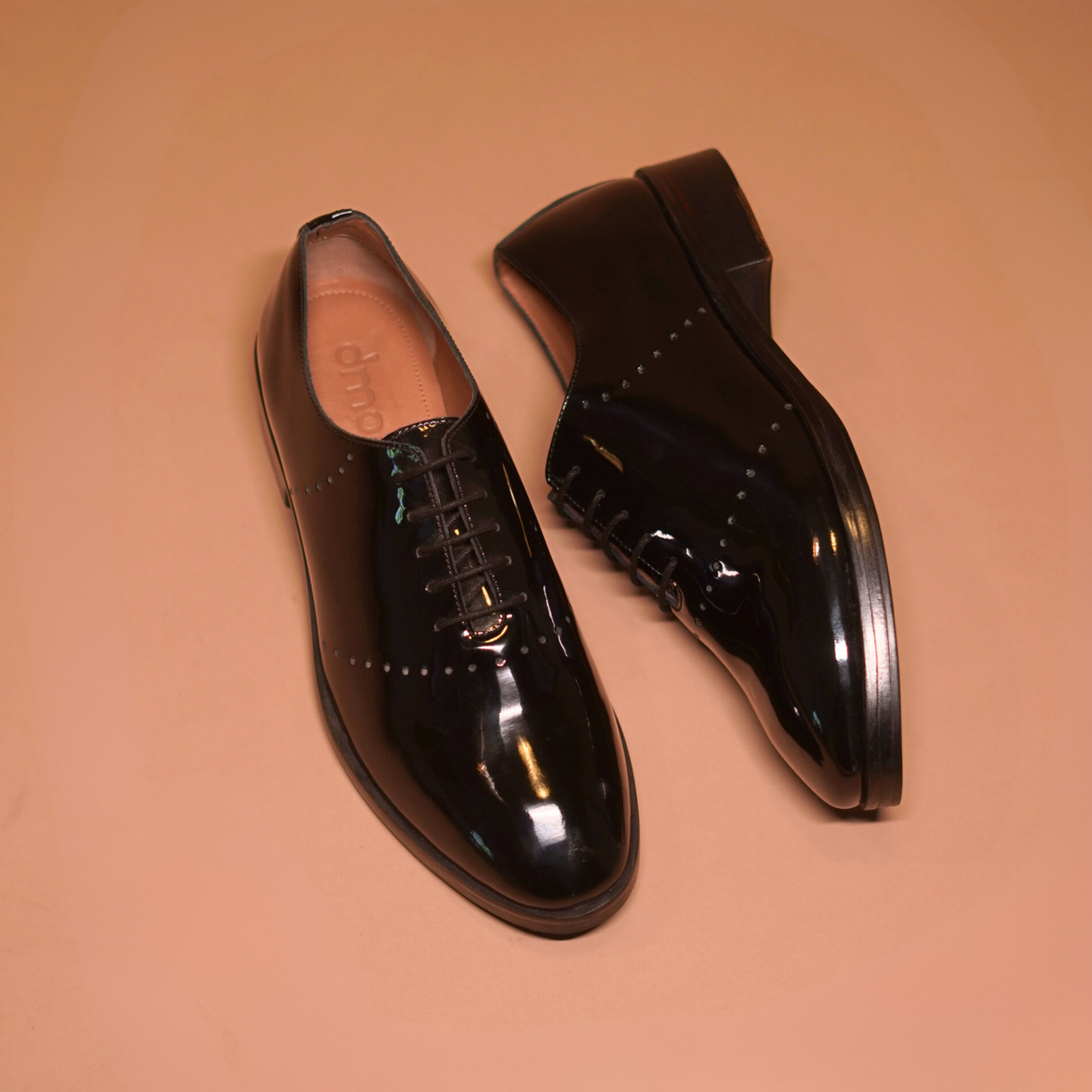 Black Chunky Patent Oxfords dmodot