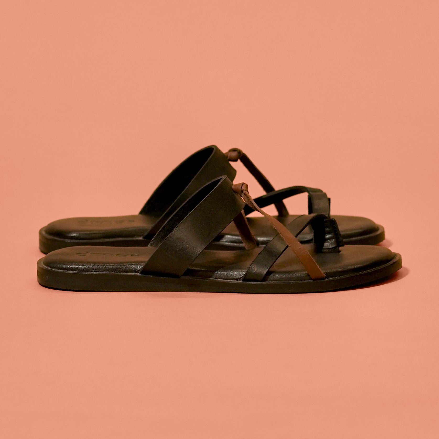 Pelle Nera Slides – Women’s Black Leather Slippers