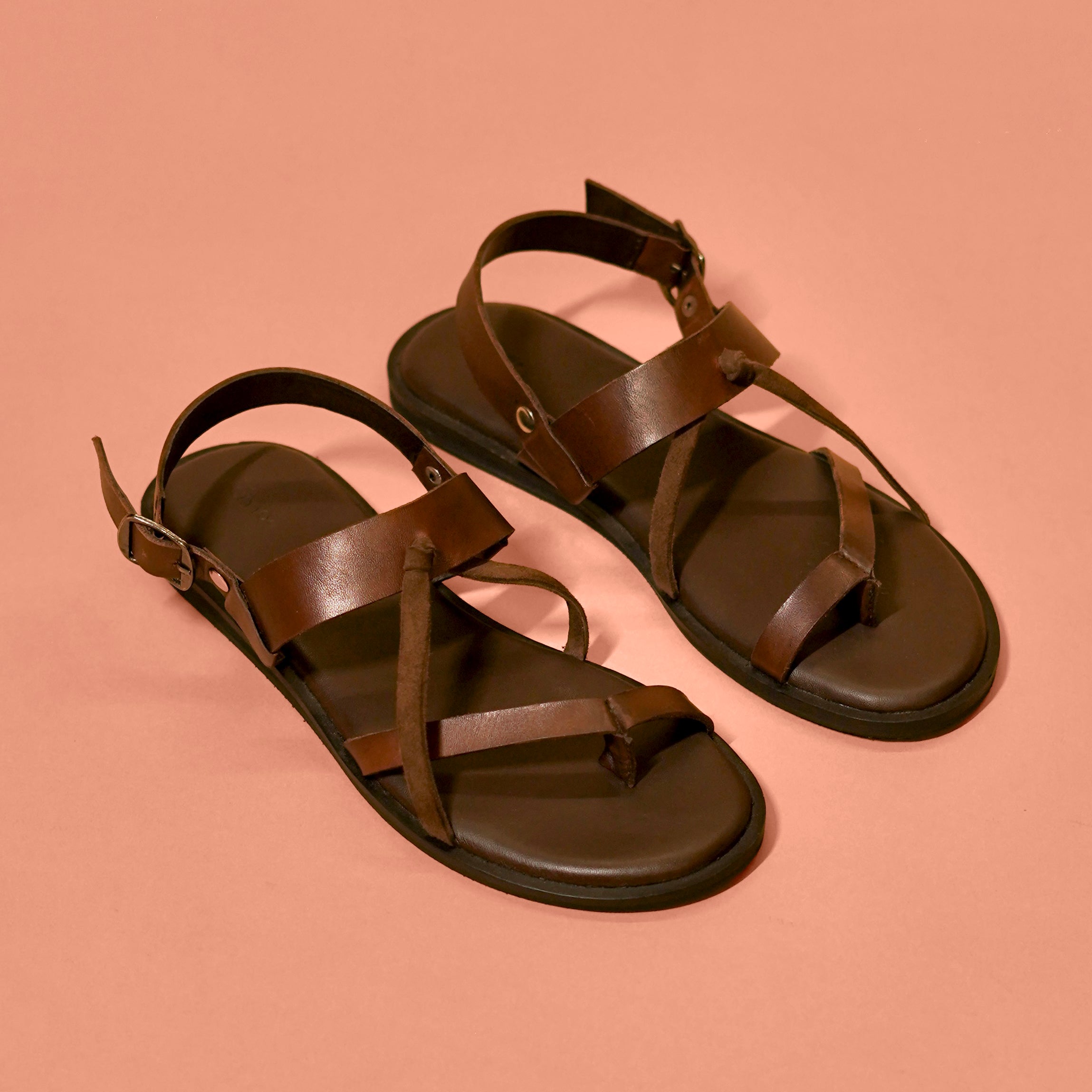Pelle Nera Bruno – Brown Women’s Leather Sandals