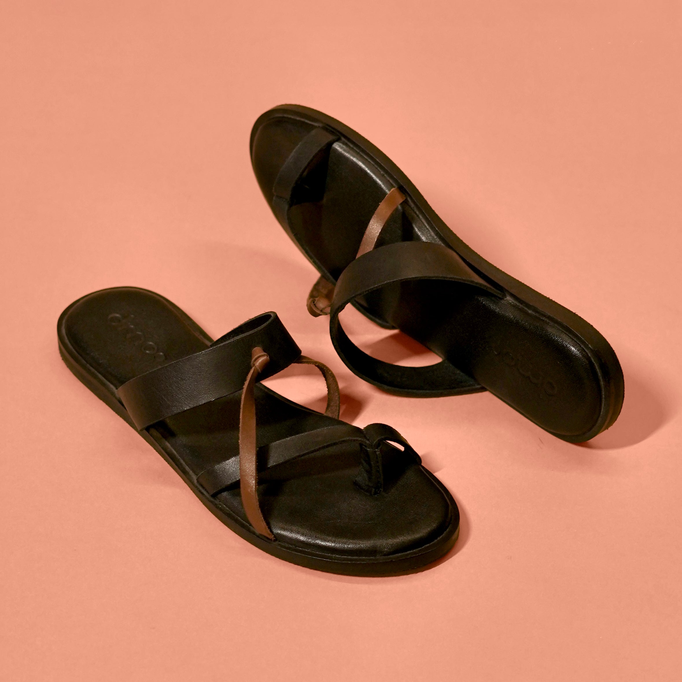 Pelle Nera Slides – Women’s Black Leather Slippers