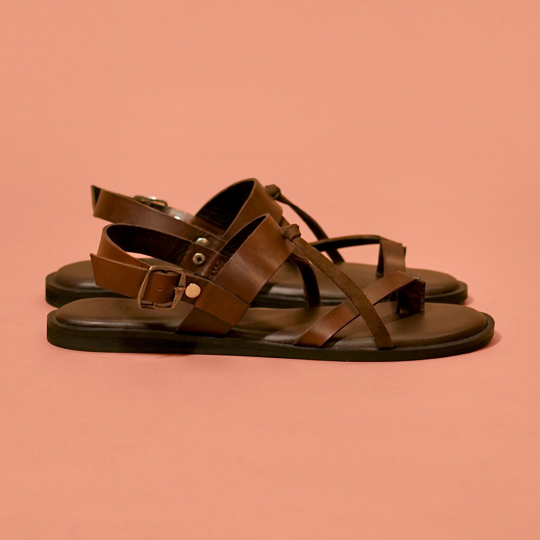 Pelle Nera Bruno – Brown Women’s Leather Sandals