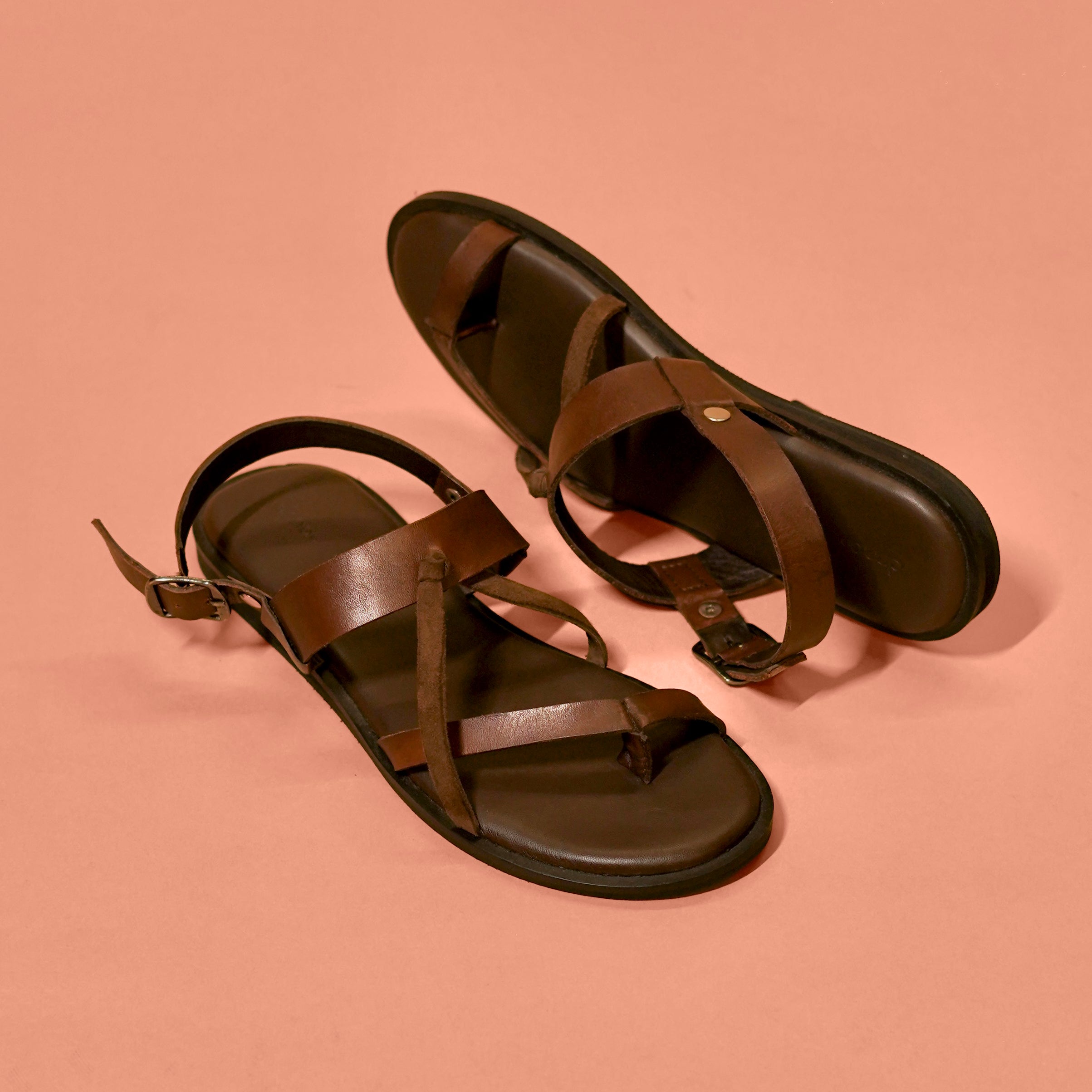 Pelle Nera Bruno – Brown Women’s Leather Sandals