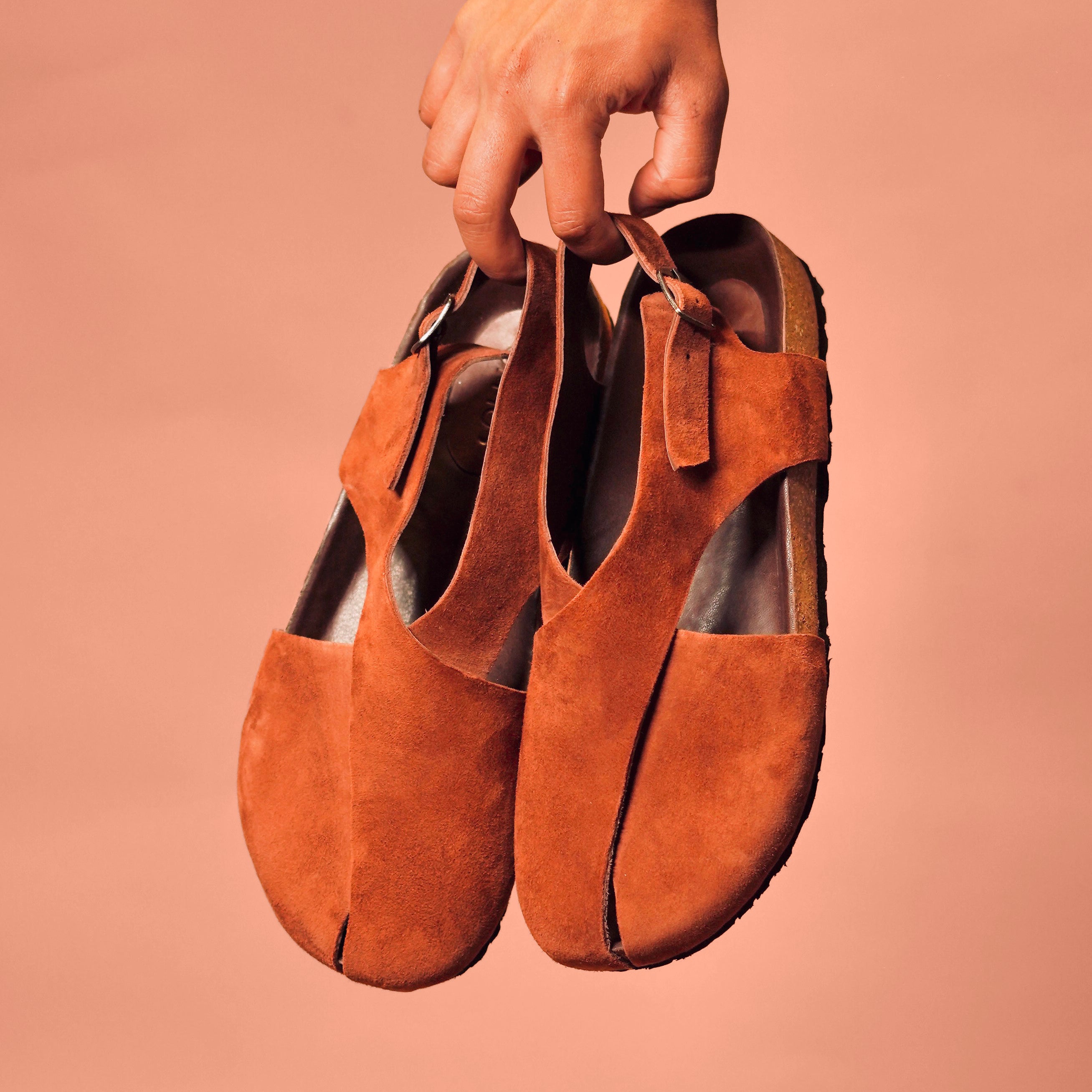 Pesha Corko Tobacco | Tobacco cork-soled leather Peshawaris