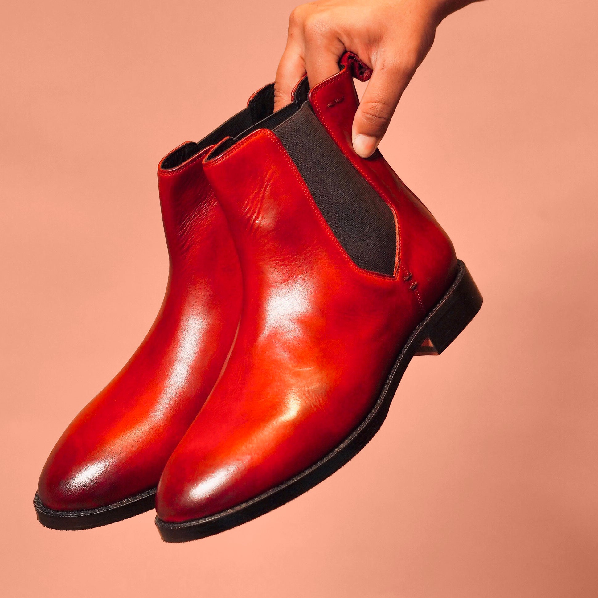 Sprazzo Bordo | Deep red Blake-stitched Chelsea boots
