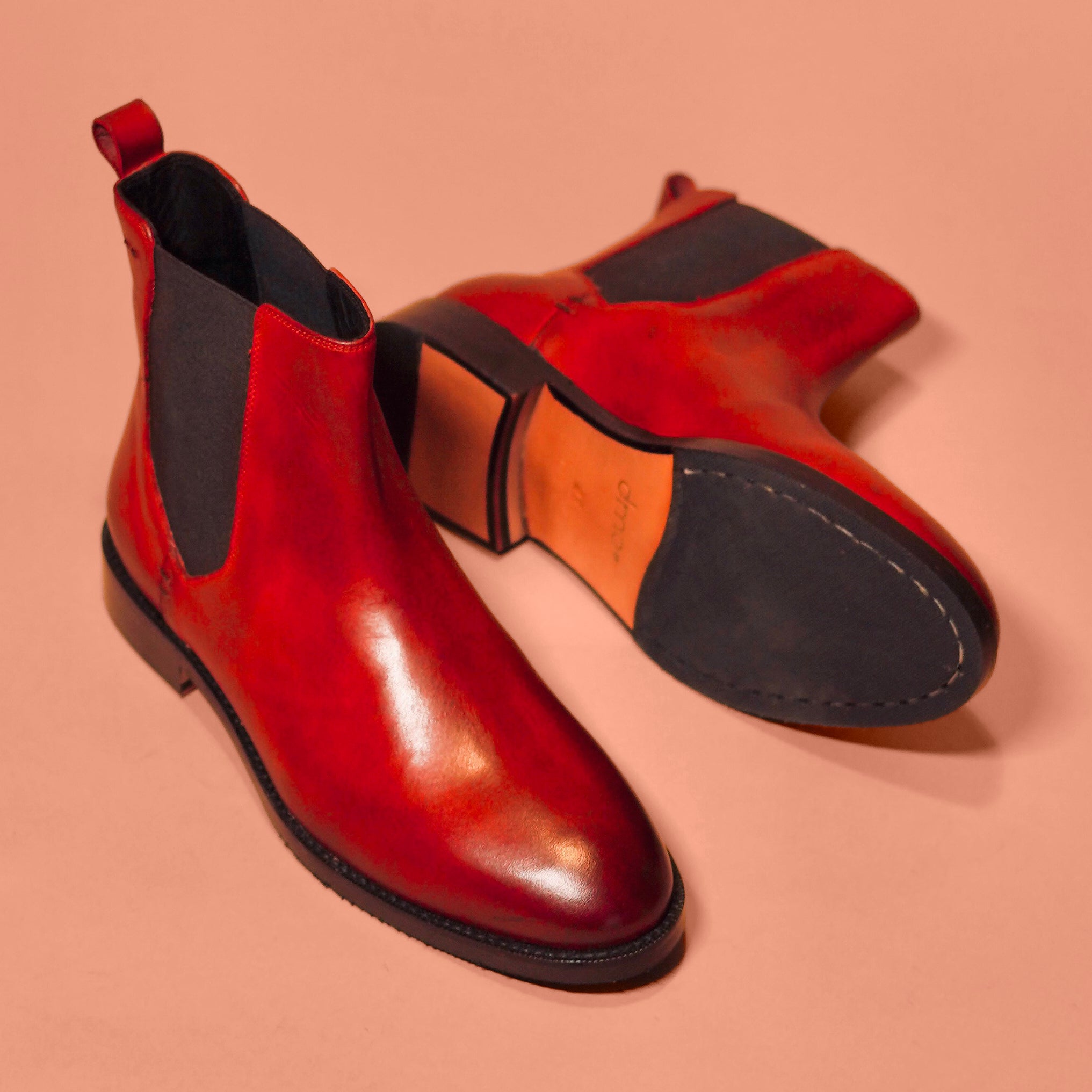 Sprazzo Bordo | Deep red Blake-stitched Chelsea boots