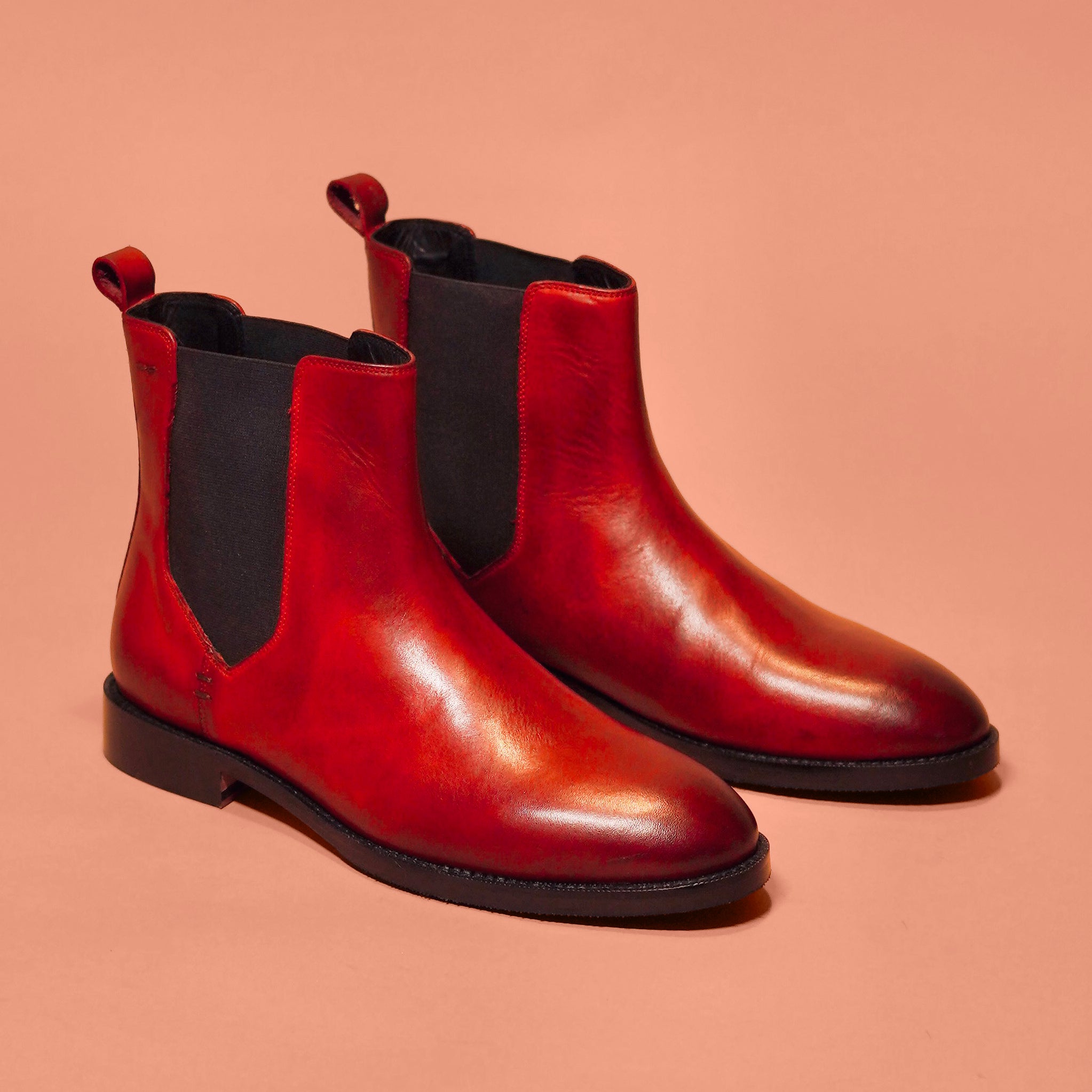 Sprazzo Bordo | Deep red Blake-stitched Chelsea boots