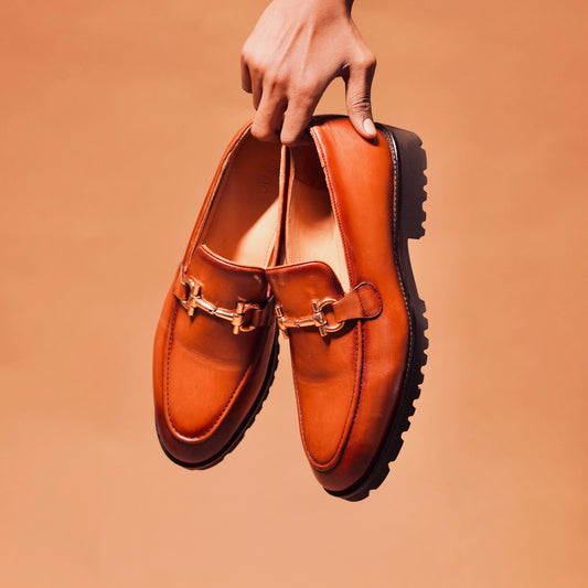 Close-up of Moccasino Bruno’s lightweight EVA sole
