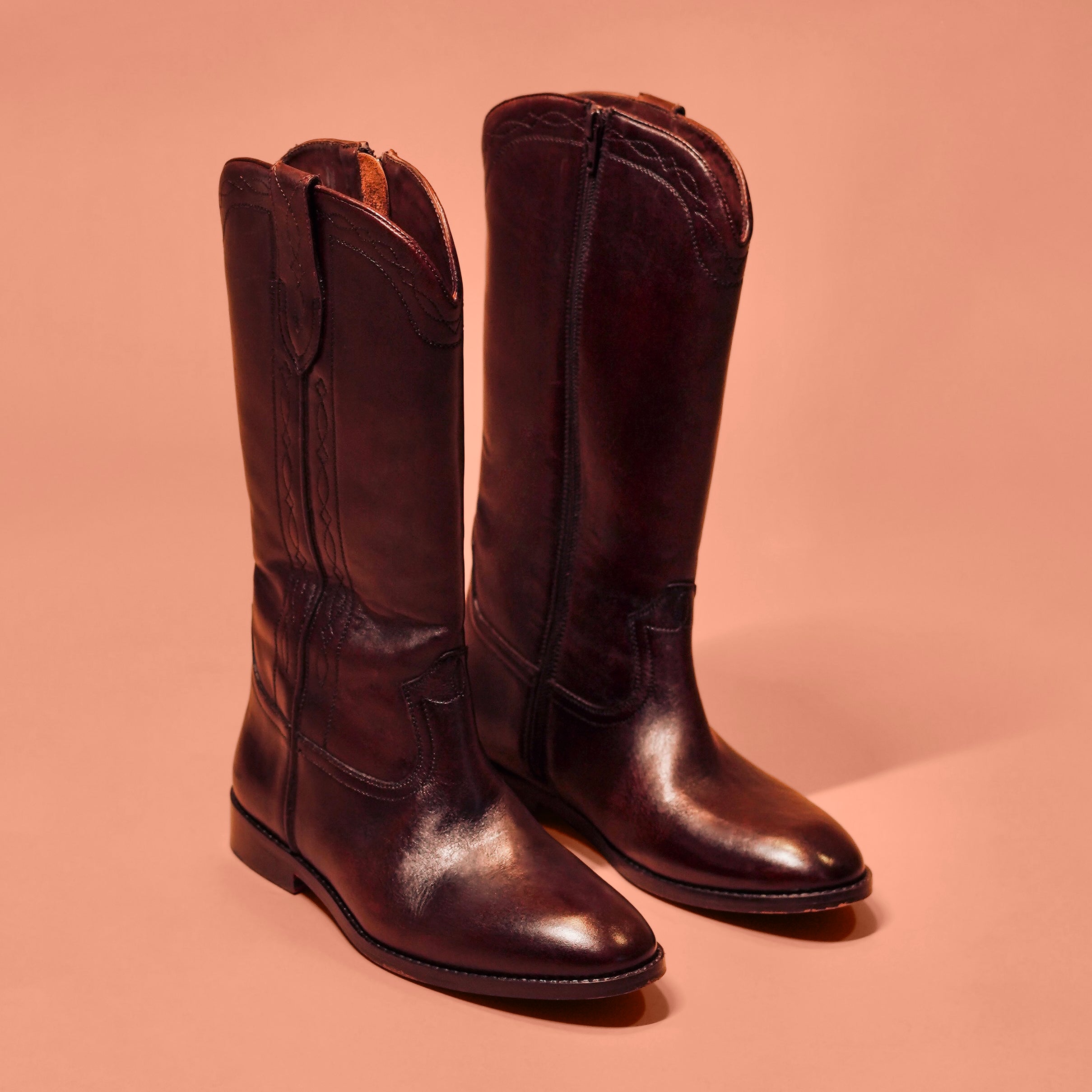 Stivali Donno Mucco – Premium Brown Leather Tall Boots for Women | dmodot