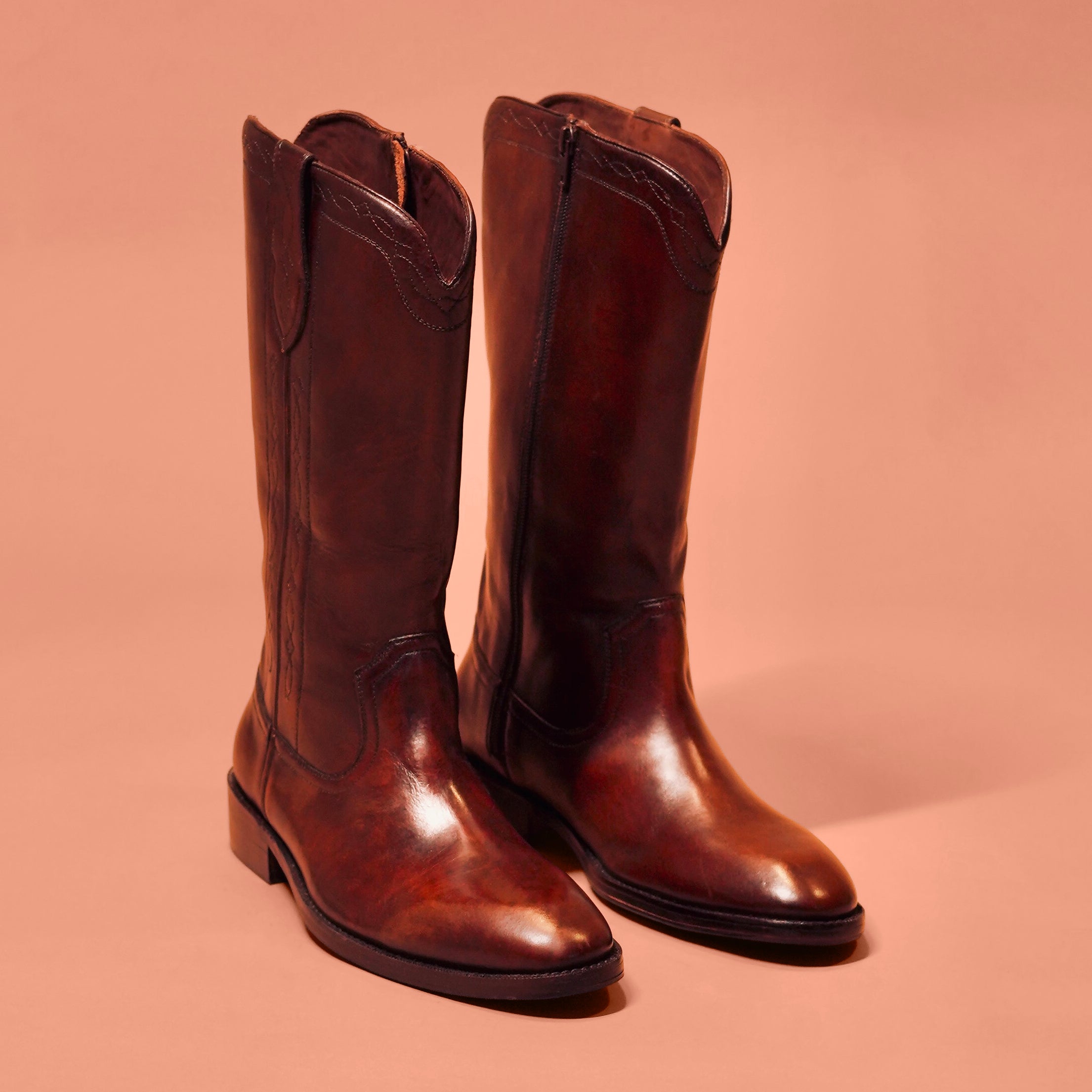 Sprazzo Mucco | Brown dual-tone cowboy Chelsea boots