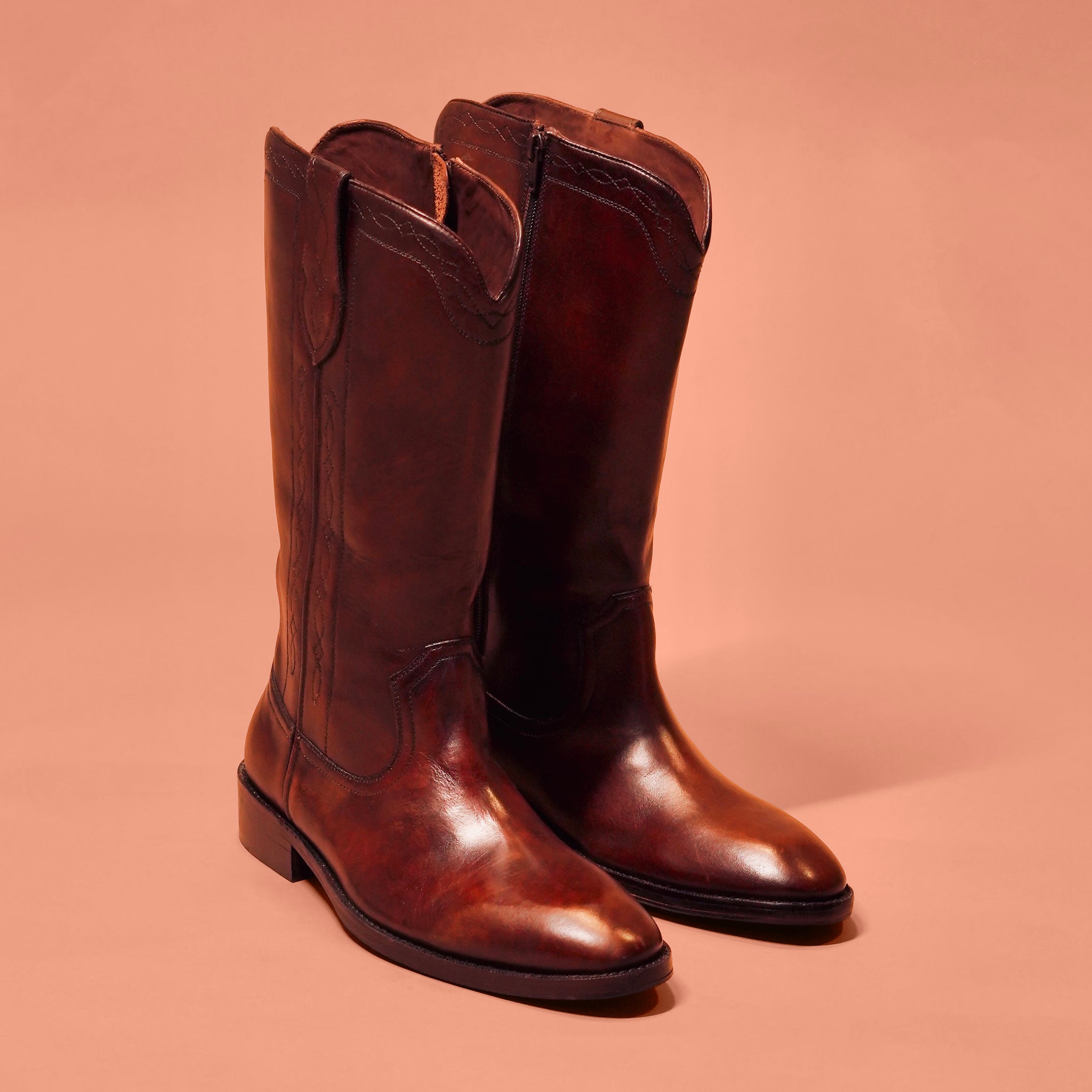 Sprazzo Mucco | Brown dual-tone cowboy Chelsea boots