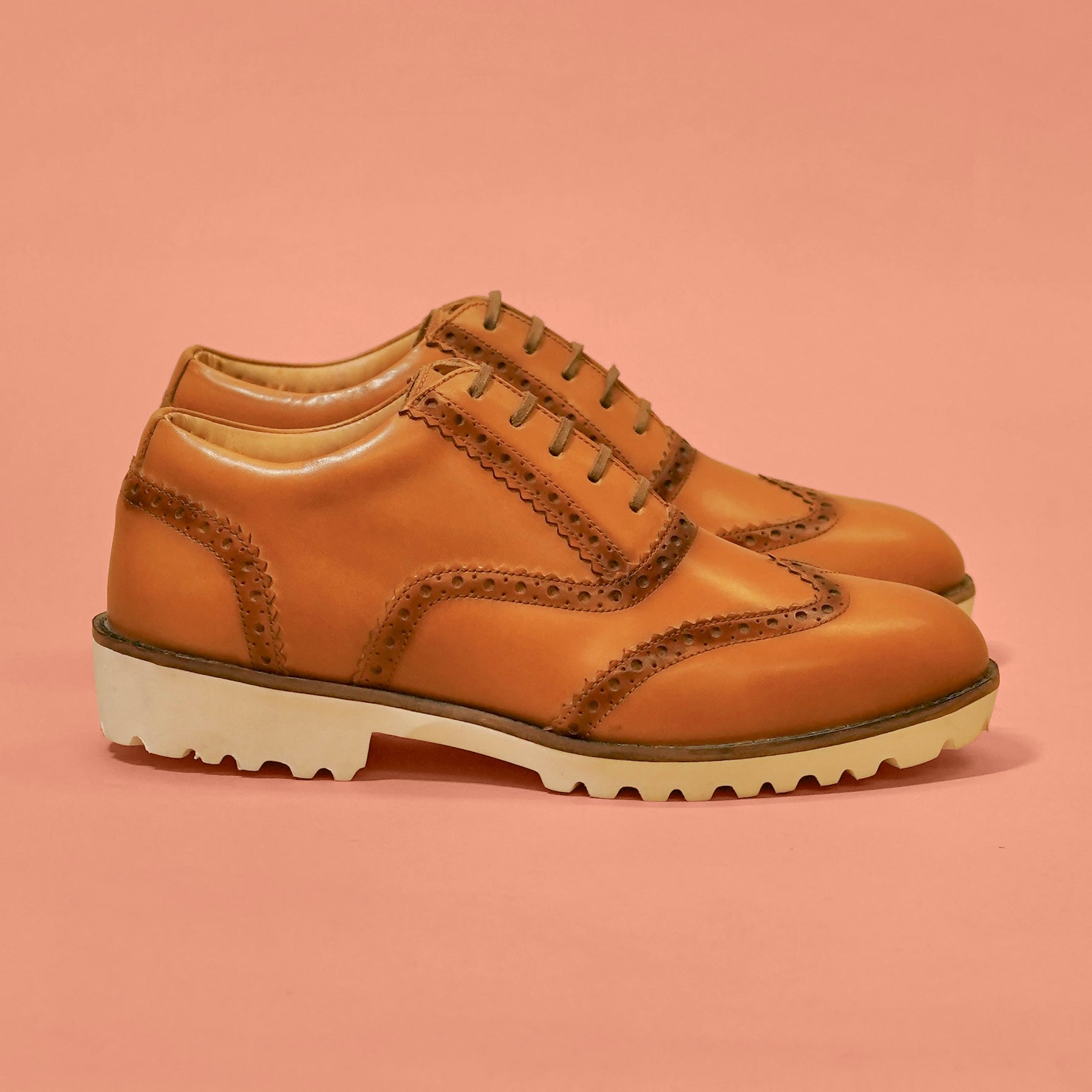Cuoio – Oxford Style Brogue Shoes for Women with EVA Sole