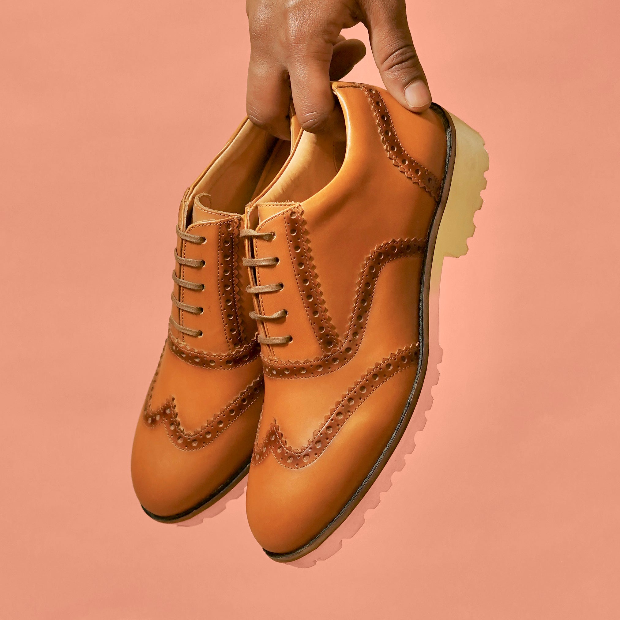 Cuoio – Oxford Style Brogue Shoes for Women with EVA Sole