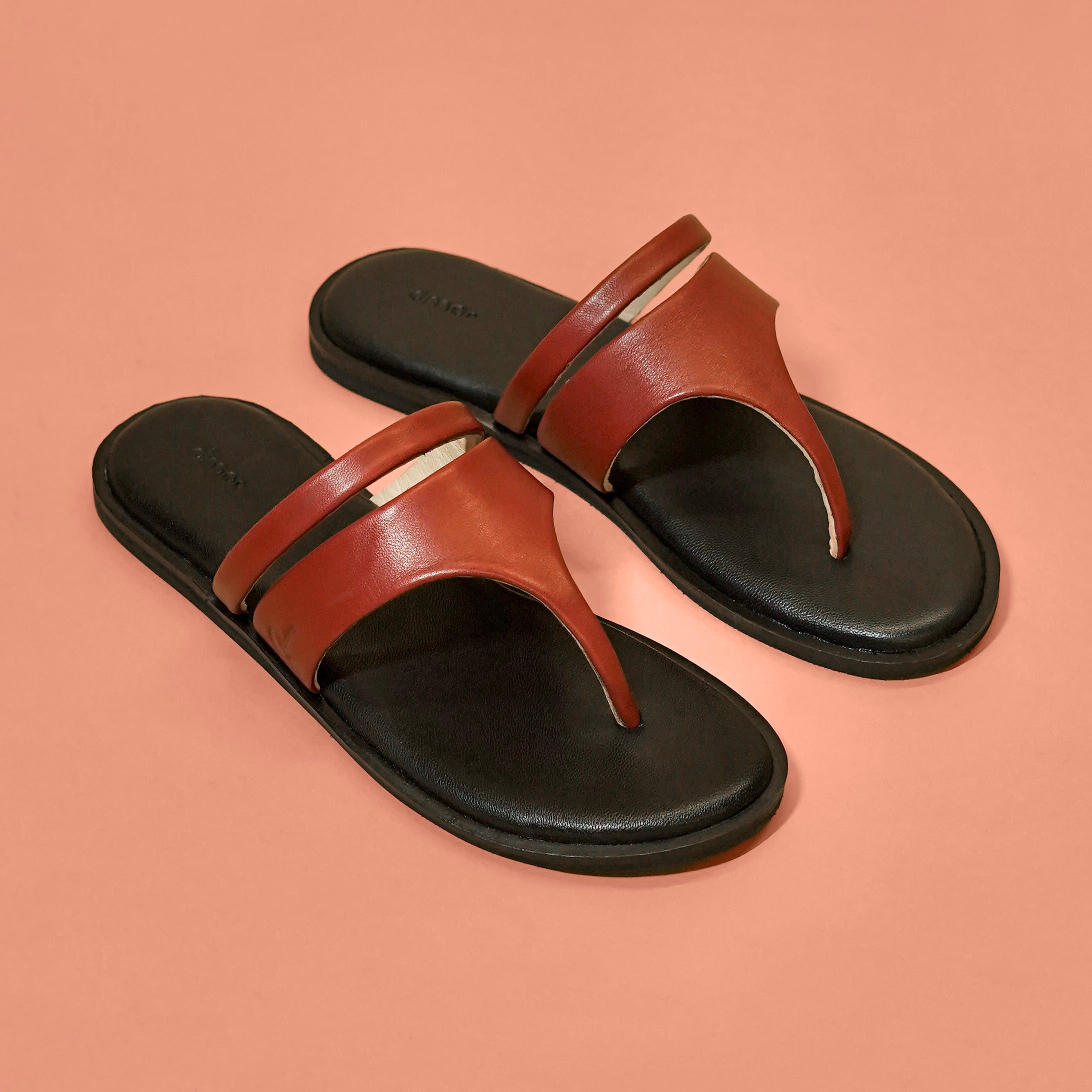 Pelle Rouge – Women’s Dark Red Leather Chappal