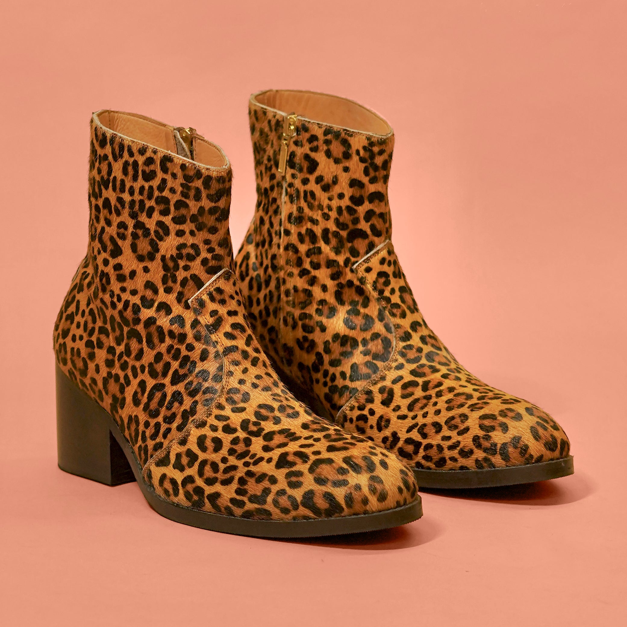 Sprazzo Leopardo – Yellow-Toned Leopard Print Hair-On Leather Boots