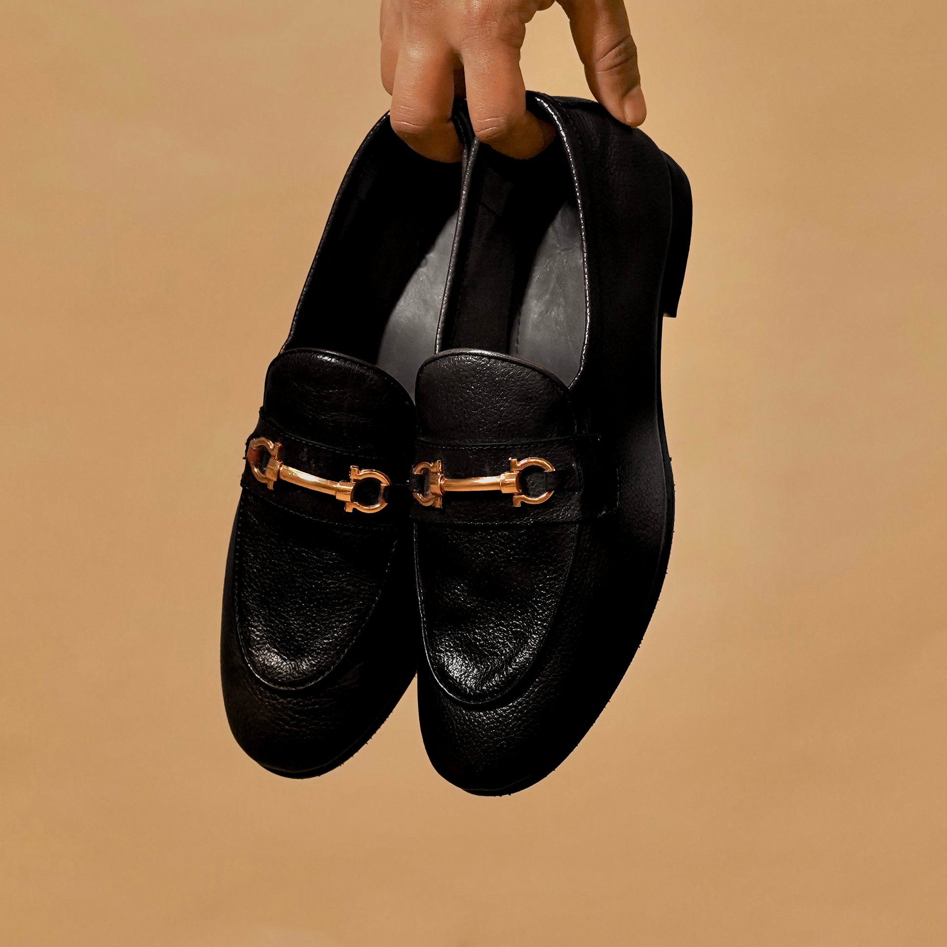 Comfortable flexible rubber sole loafers