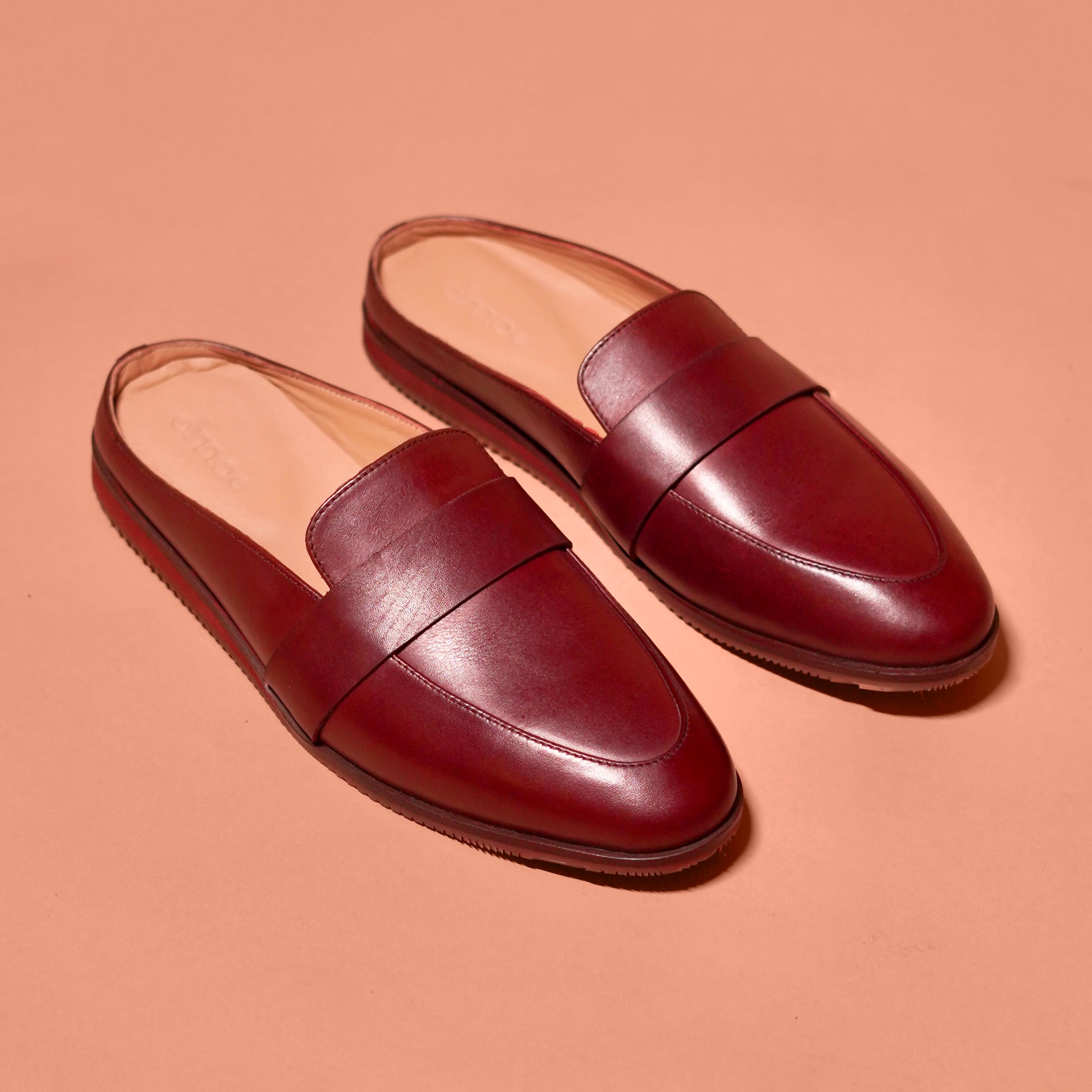 Hoffler Chocro | Dark brown leather mules
